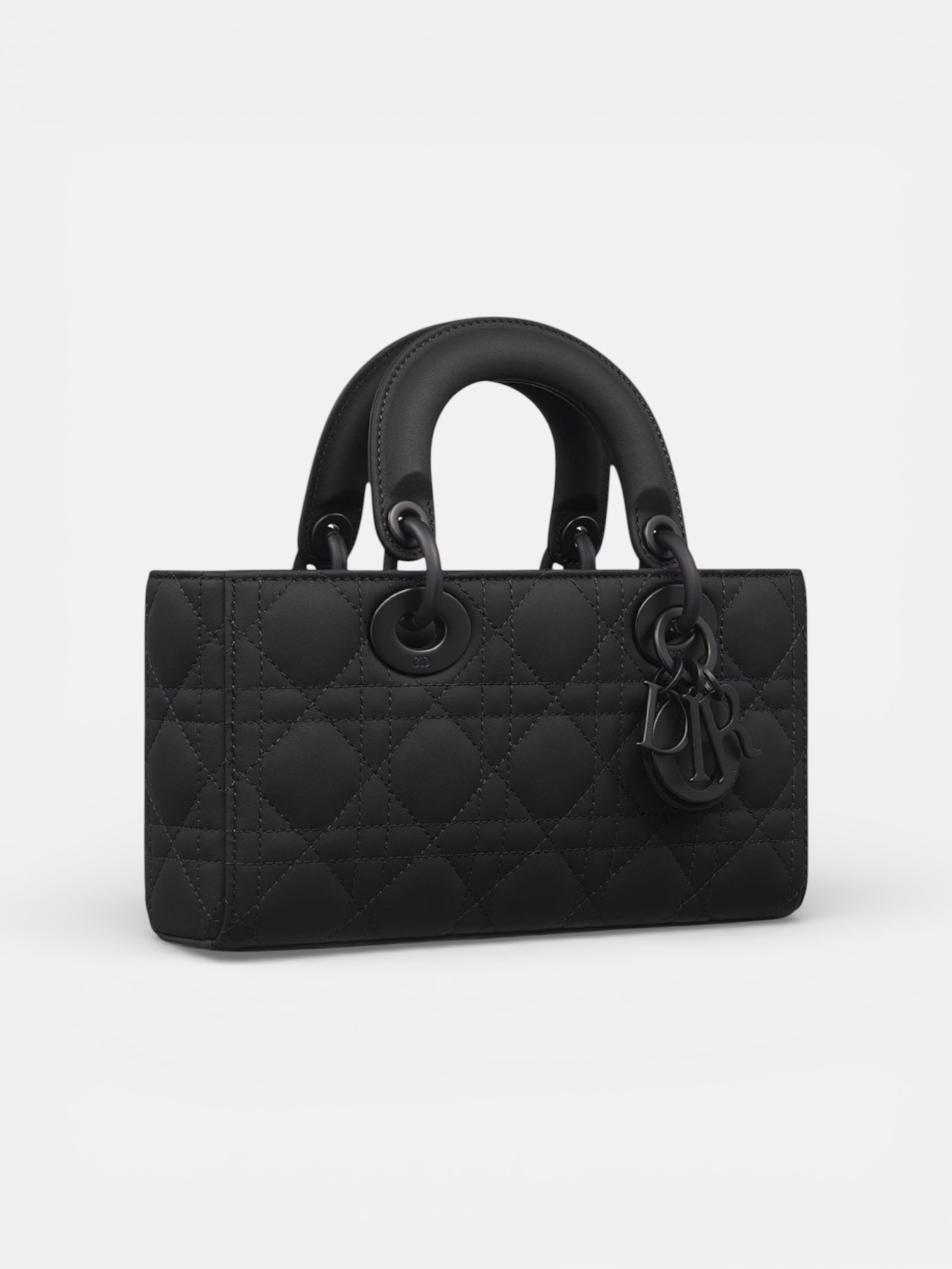 Dior Dior Small Lady D-Joy Bag Ultramatte Black – close-up detail view in premium quality with AA+ craftsmanship