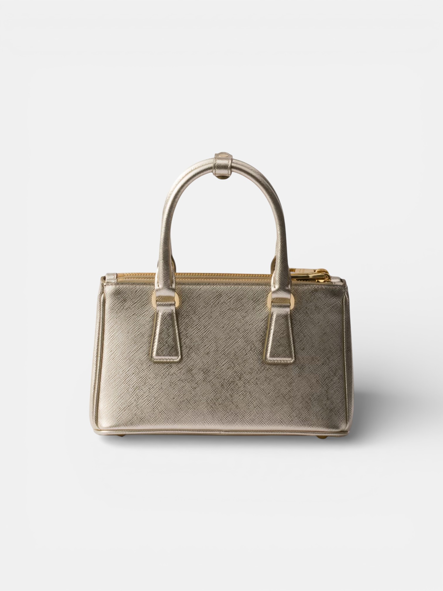 Prada Prada Galleria Saffiano Mini-Bag Pyrite – close-up detail view in premium quality with AA+ craftsmanship