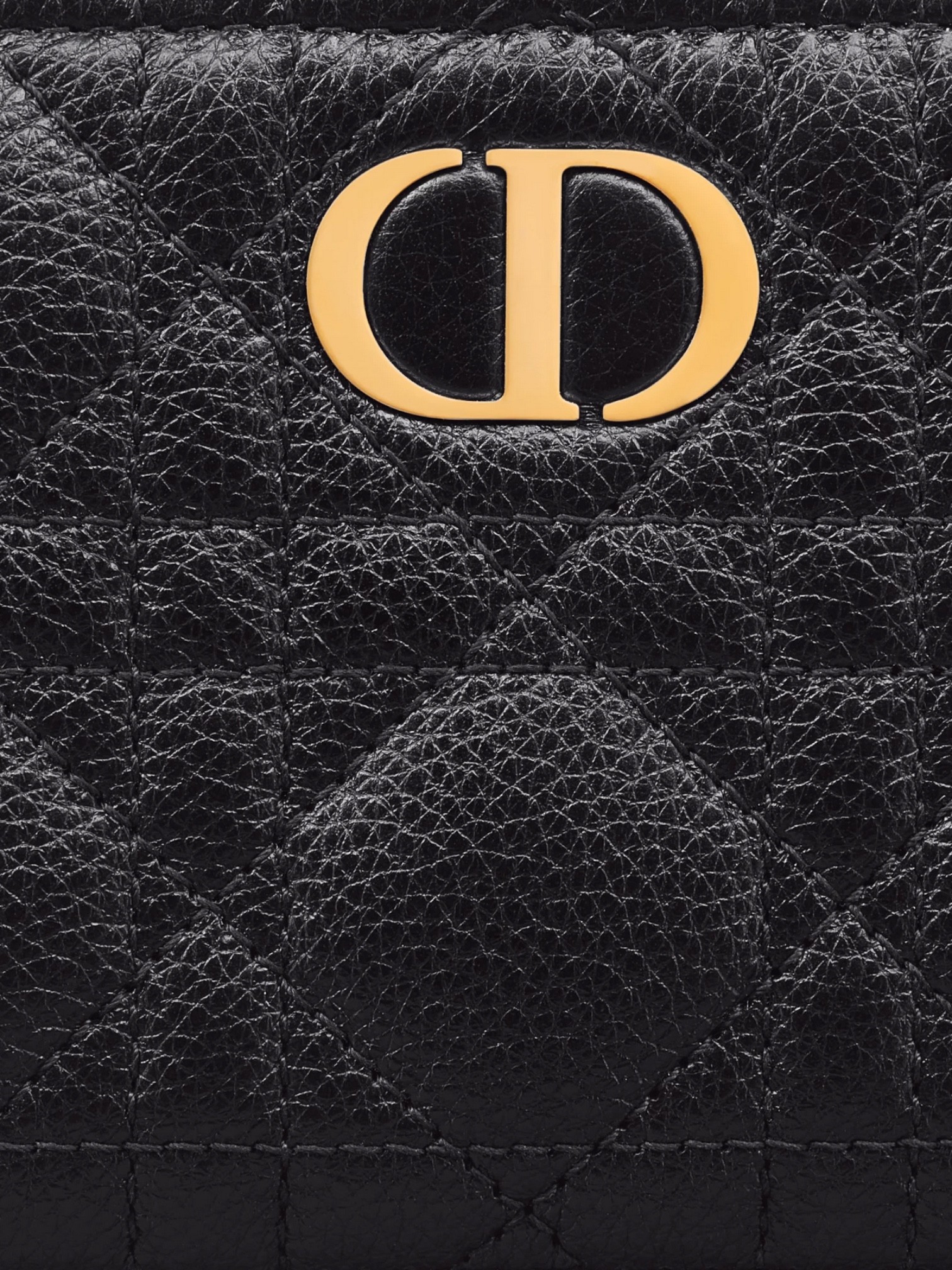 Dior Dior Caro Dahlia Wallet Black – detail view in premium quality with AA+ craftsmanship