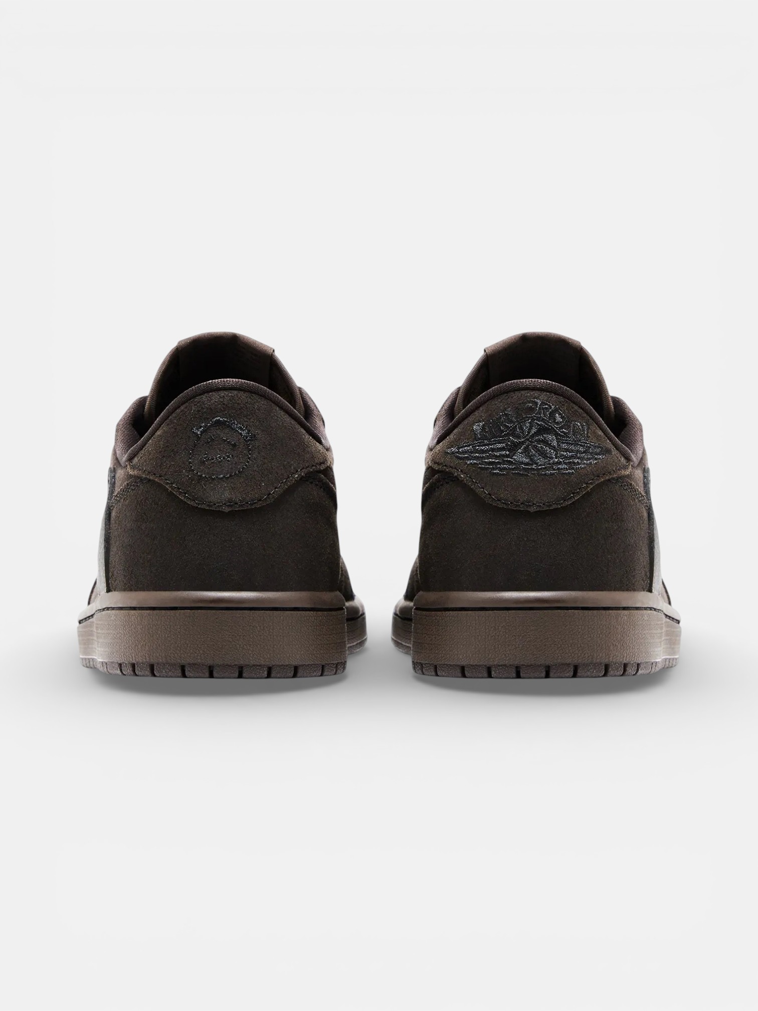 Jordan Jordan 1 Low Travis Scott Velvet Brown – detail view in premium quality with AA+ craftsmanship