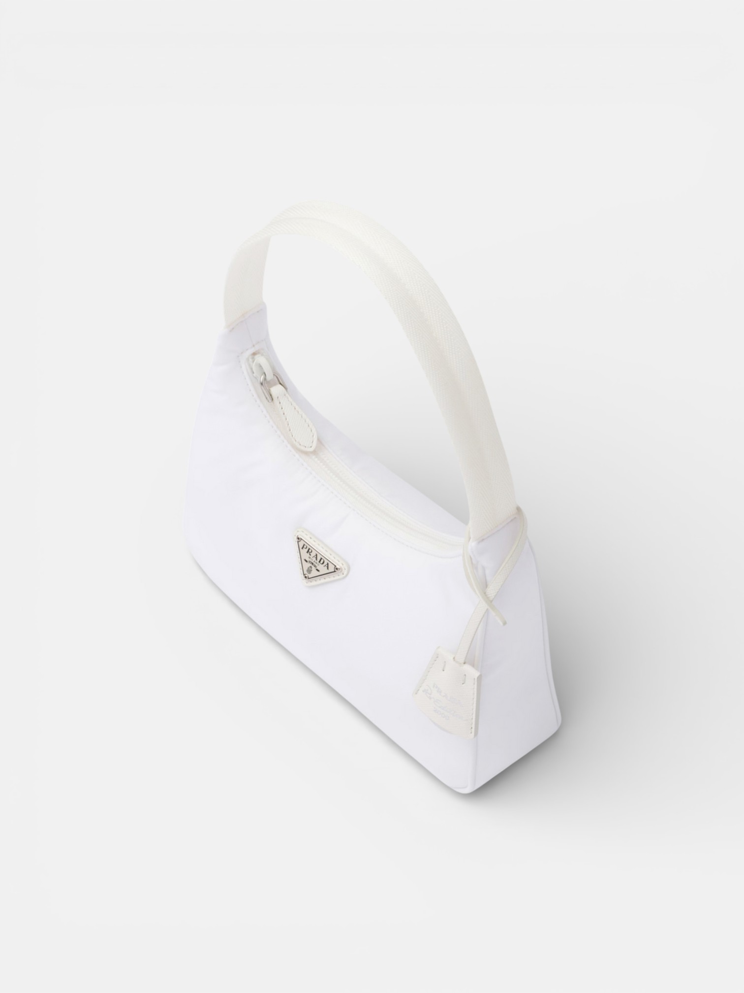 Prada Prada Re-Edition 2000 Mini-Bag White – side profile view in premium quality with AA+ craftsmanship
