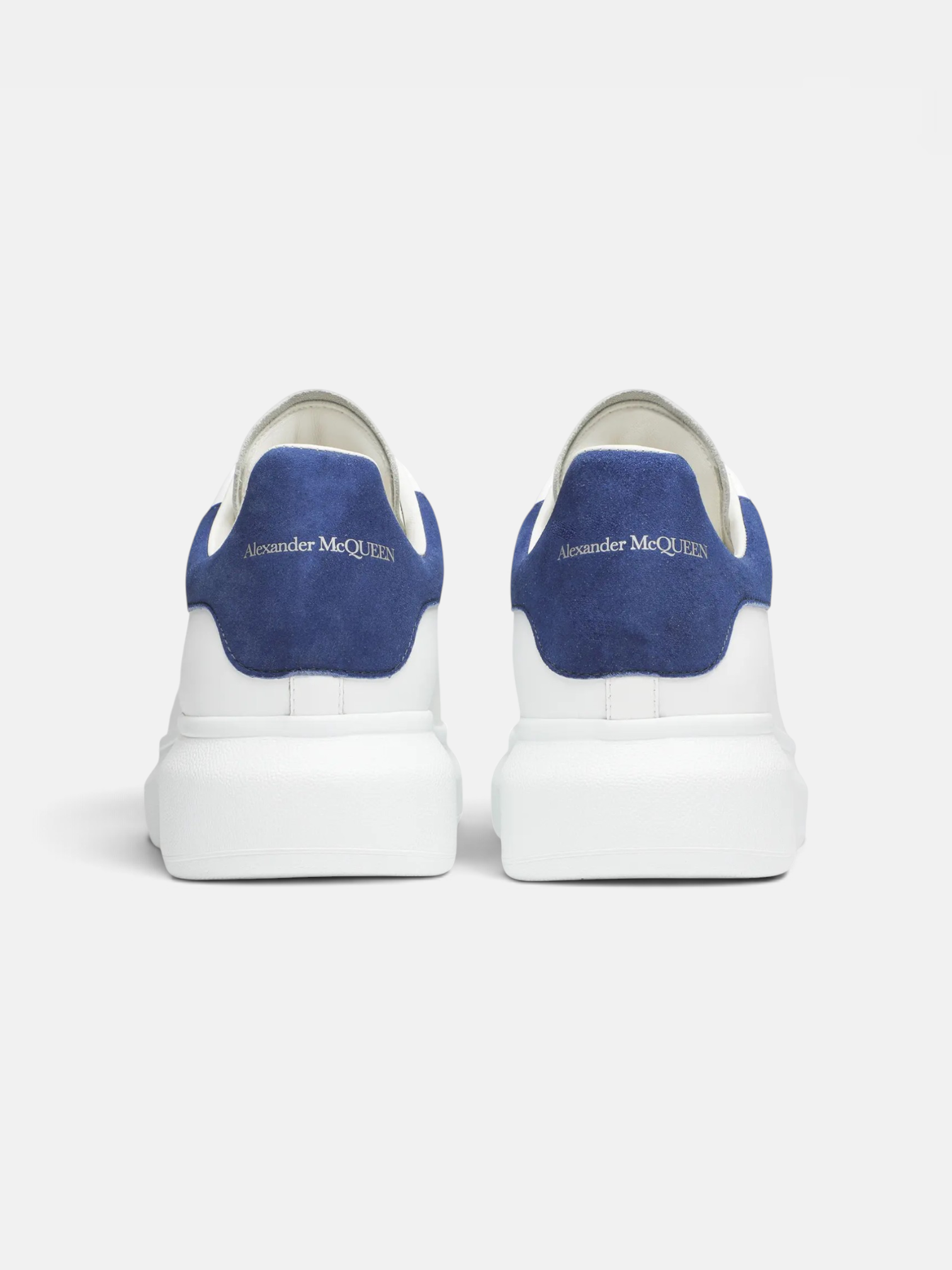 Alexander Alexander McQueen Sneaker White Paris Blue – back view in premium quality with AA+ craftsmanship