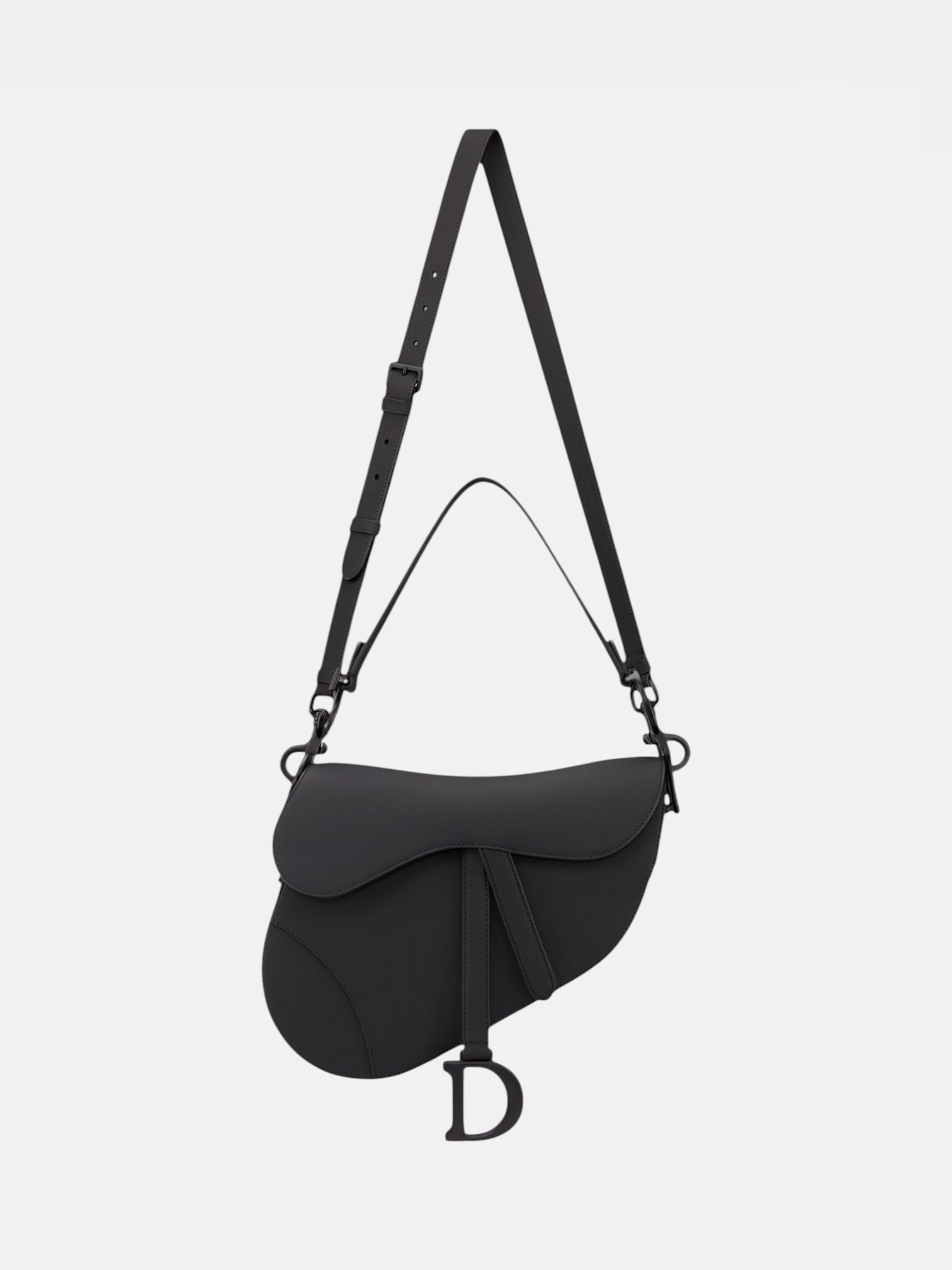 Dior Dior Saddle Bag Black Ultramatte – detail view in premium quality with AA+ craftsmanship