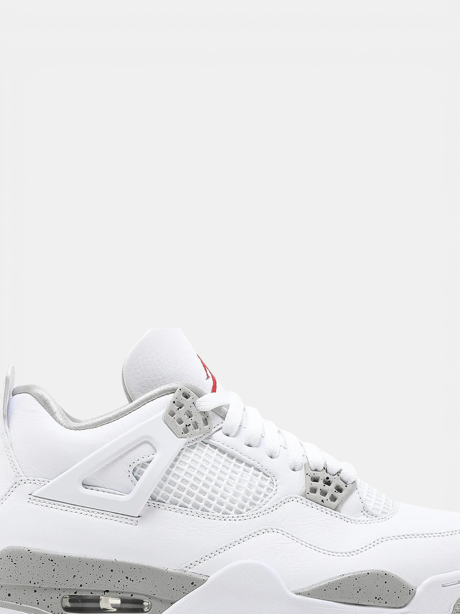 Jordan Jordan 4  Retro White Oreo – detail view in premium quality with AA+ craftsmanship