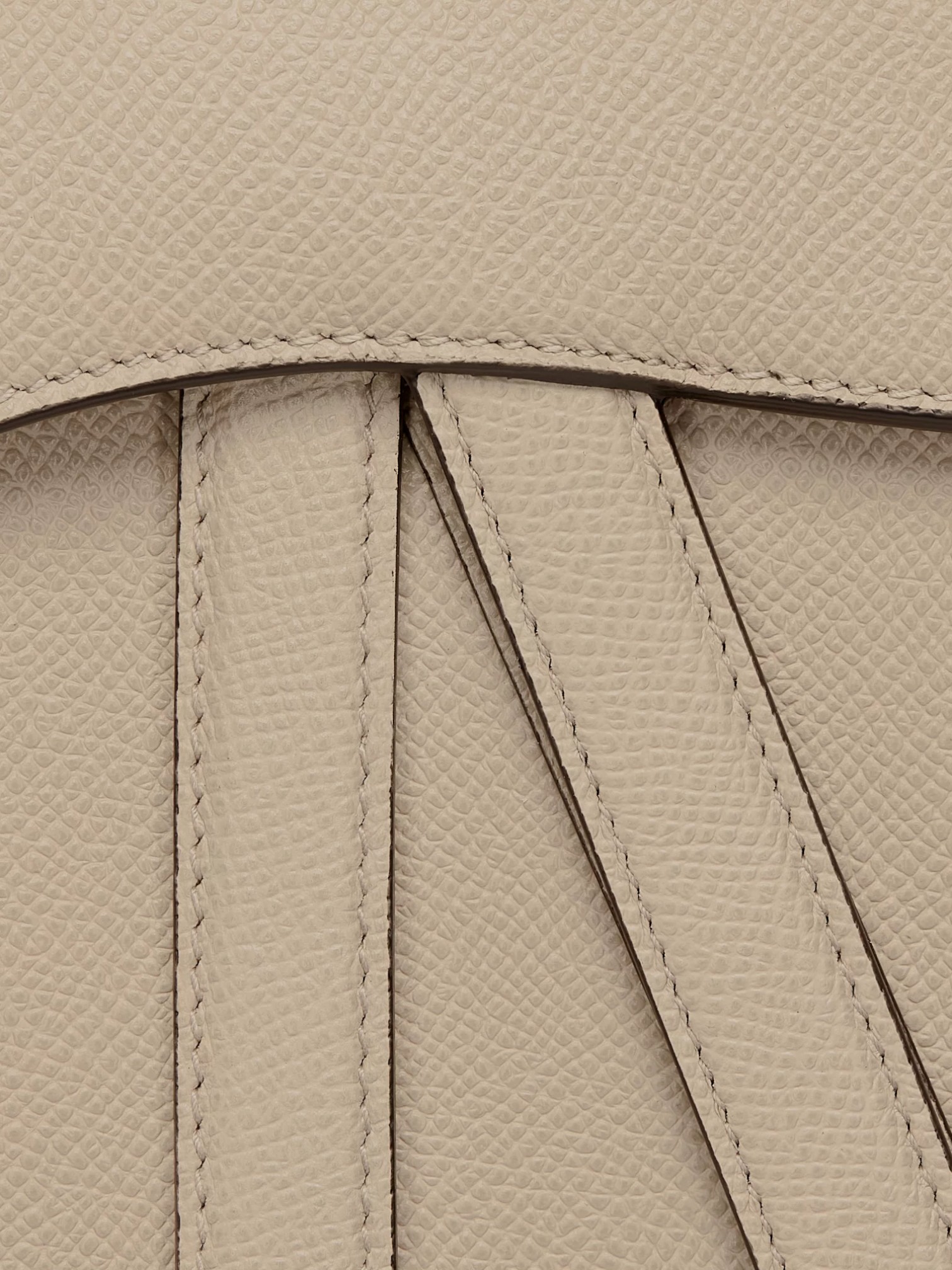 Dior Dior Saddle Bag Grained Beige – detail view in premium quality with AA+ craftsmanship