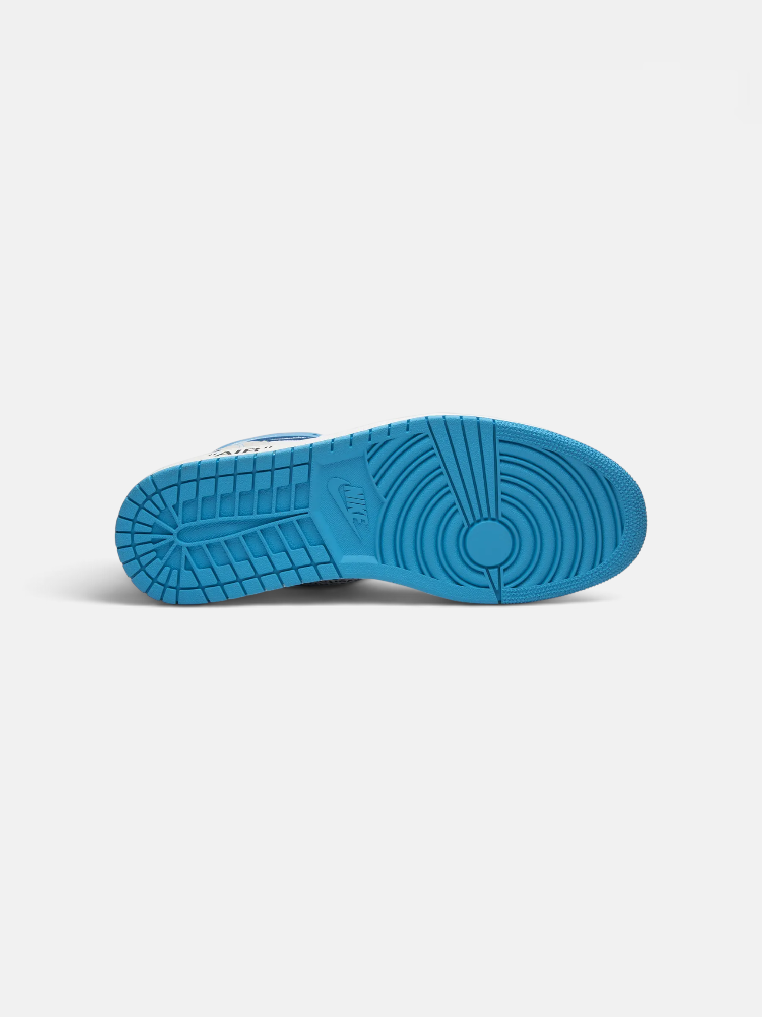 Off-White Off-White x Air Jordan 1 Retro High UNC – close-up detail view in premium quality with AA+ craftsmanship