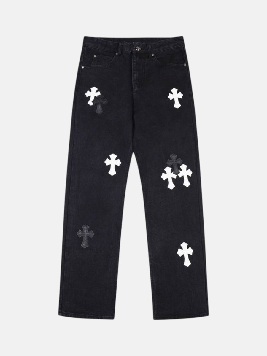 Chrome Hearts Contrast Cross Jeans Black