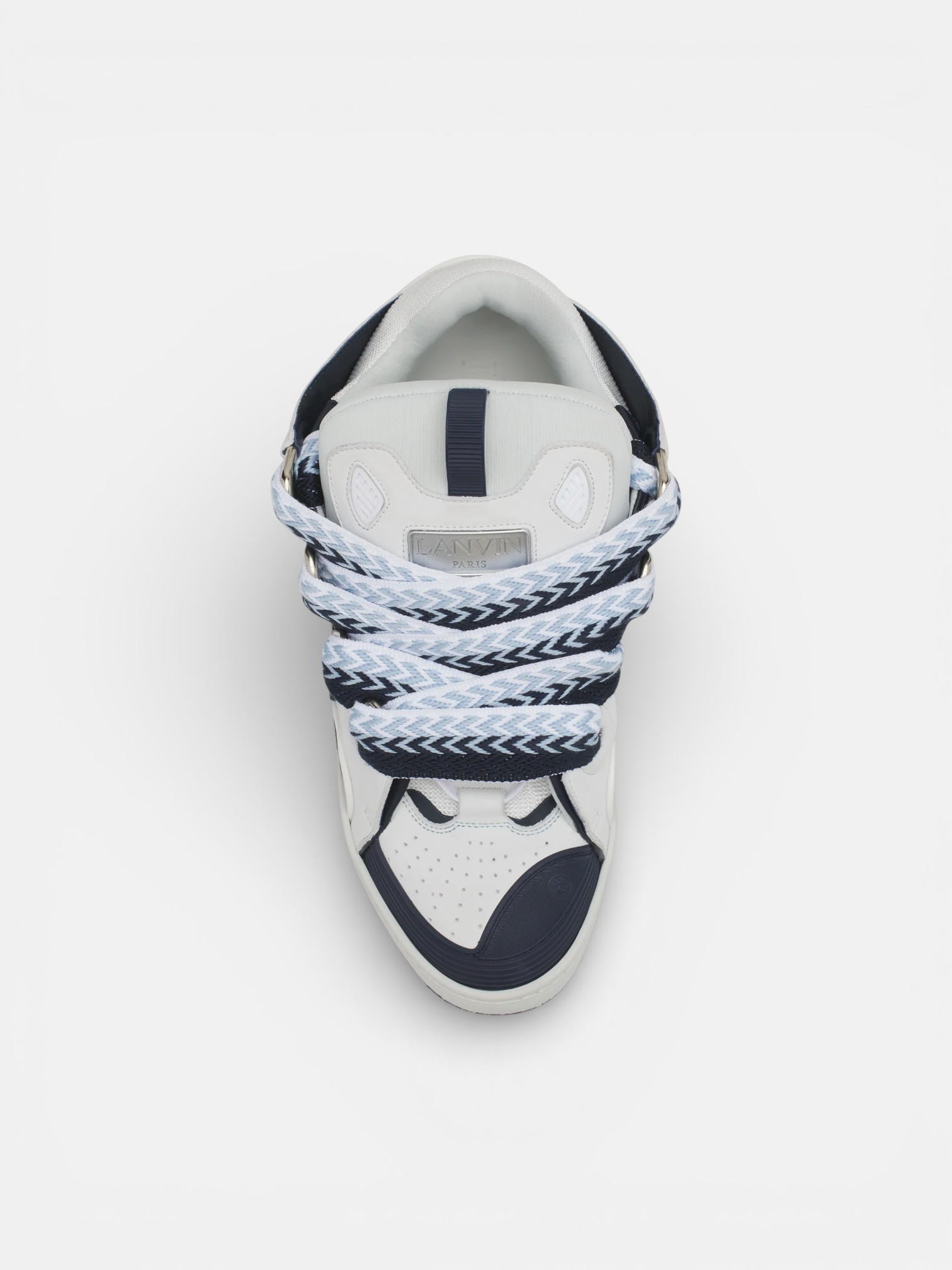 Lanvin Lanvin Curb Sneaker White Navy Blue – back view in premium quality with AA+ craftsmanship