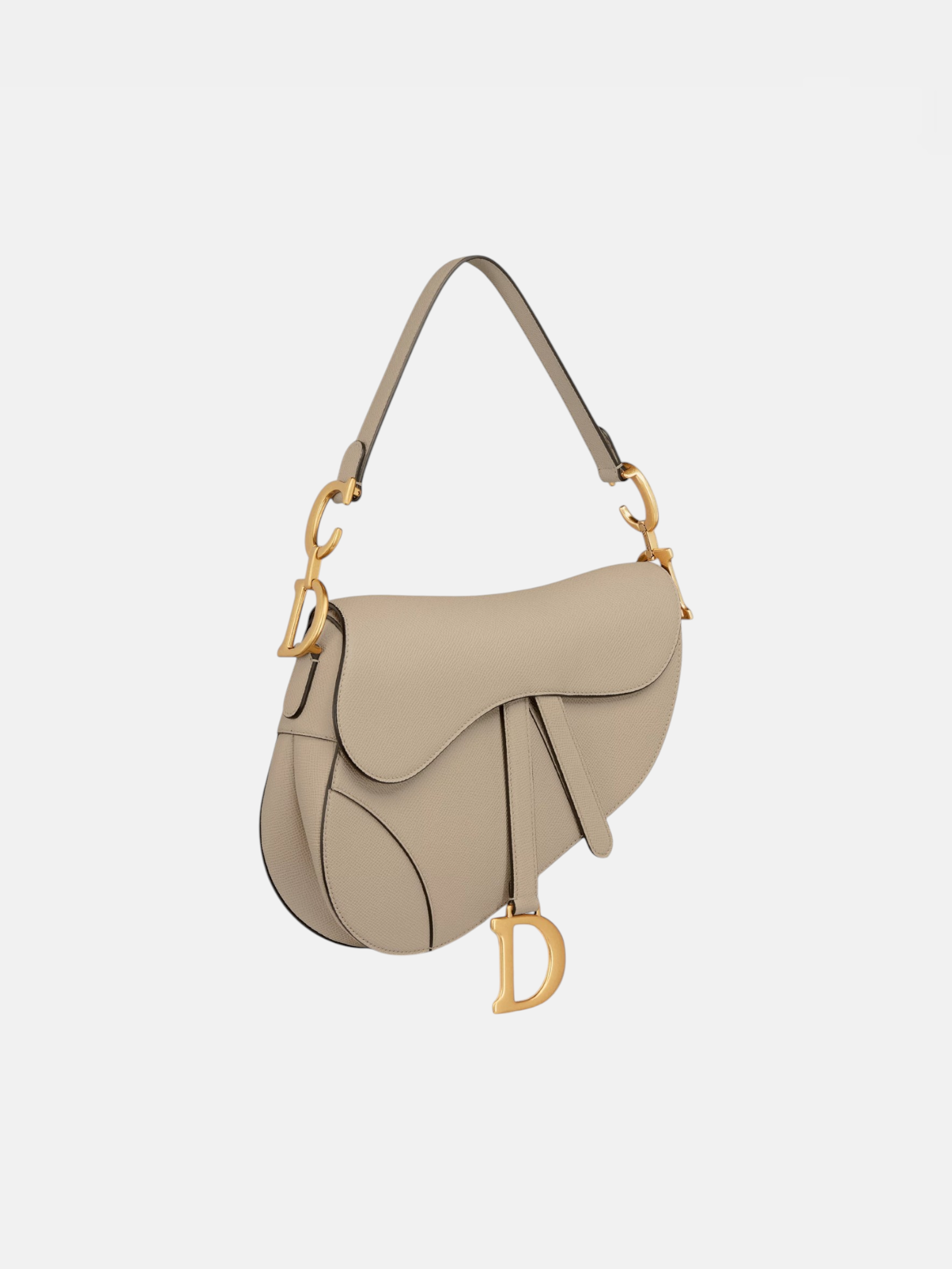 Dior Dior Saddle Bag Grained Beige – side profile view in premium quality with AA+ craftsmanship