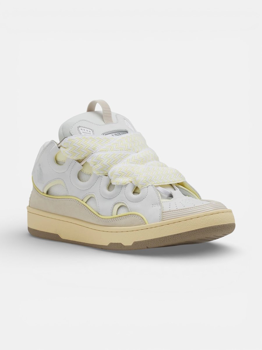 Lanvin Curb Sneaker White Beige - Preview