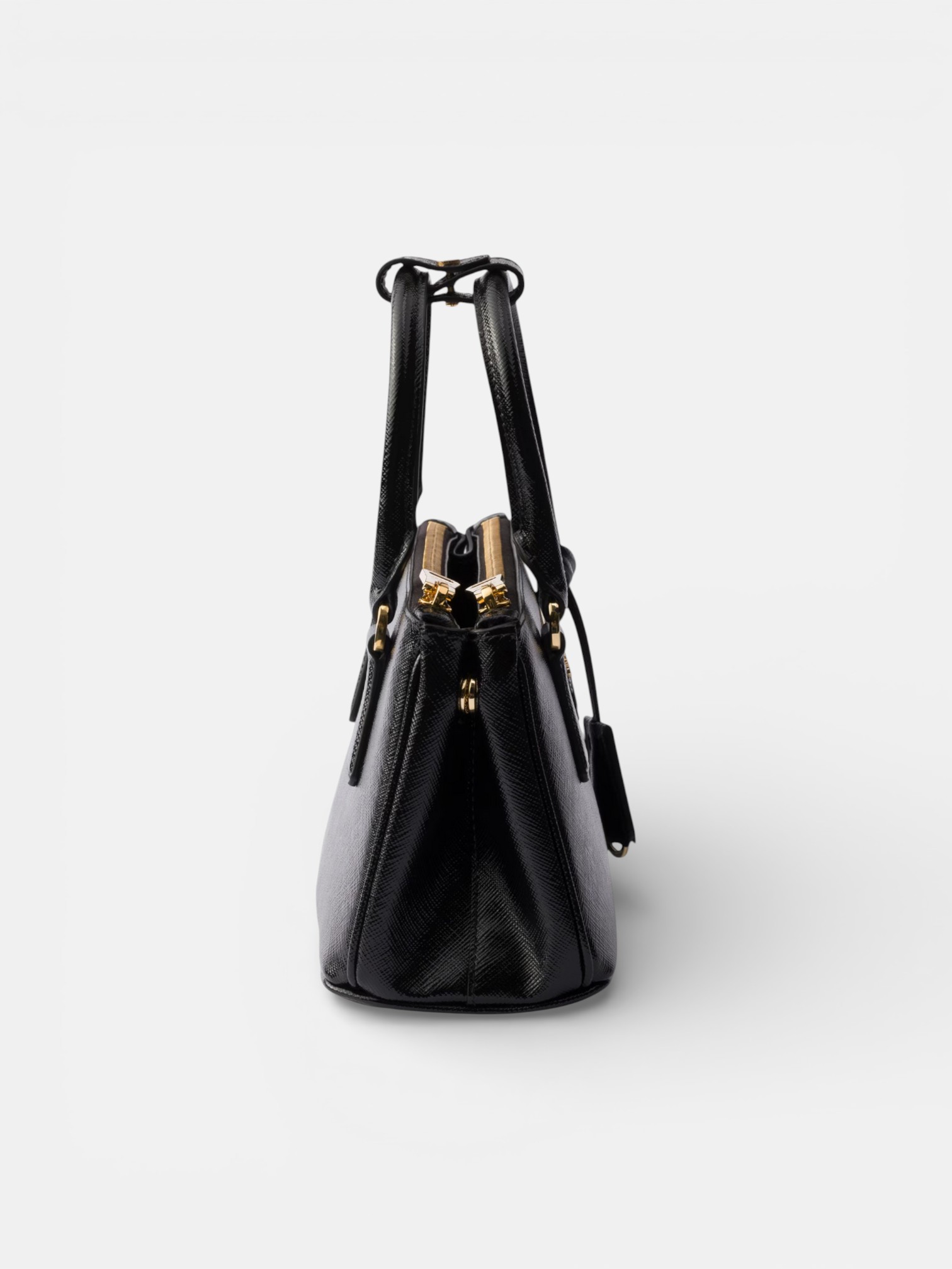 Prada Prada Galleria Saffiano Mini-Bag Black – back view in premium quality with AA+ craftsmanship