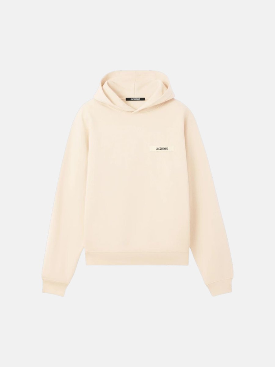 Jacquemus Badge Hoodie Cream