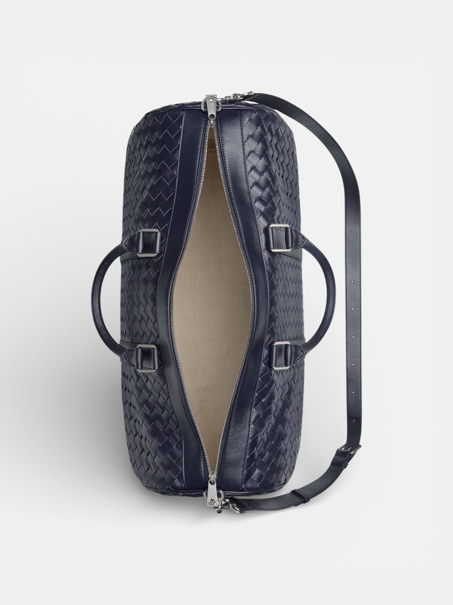 Bottega Veneta Intrecciato Cabin Duffle Navy Blue - Preview