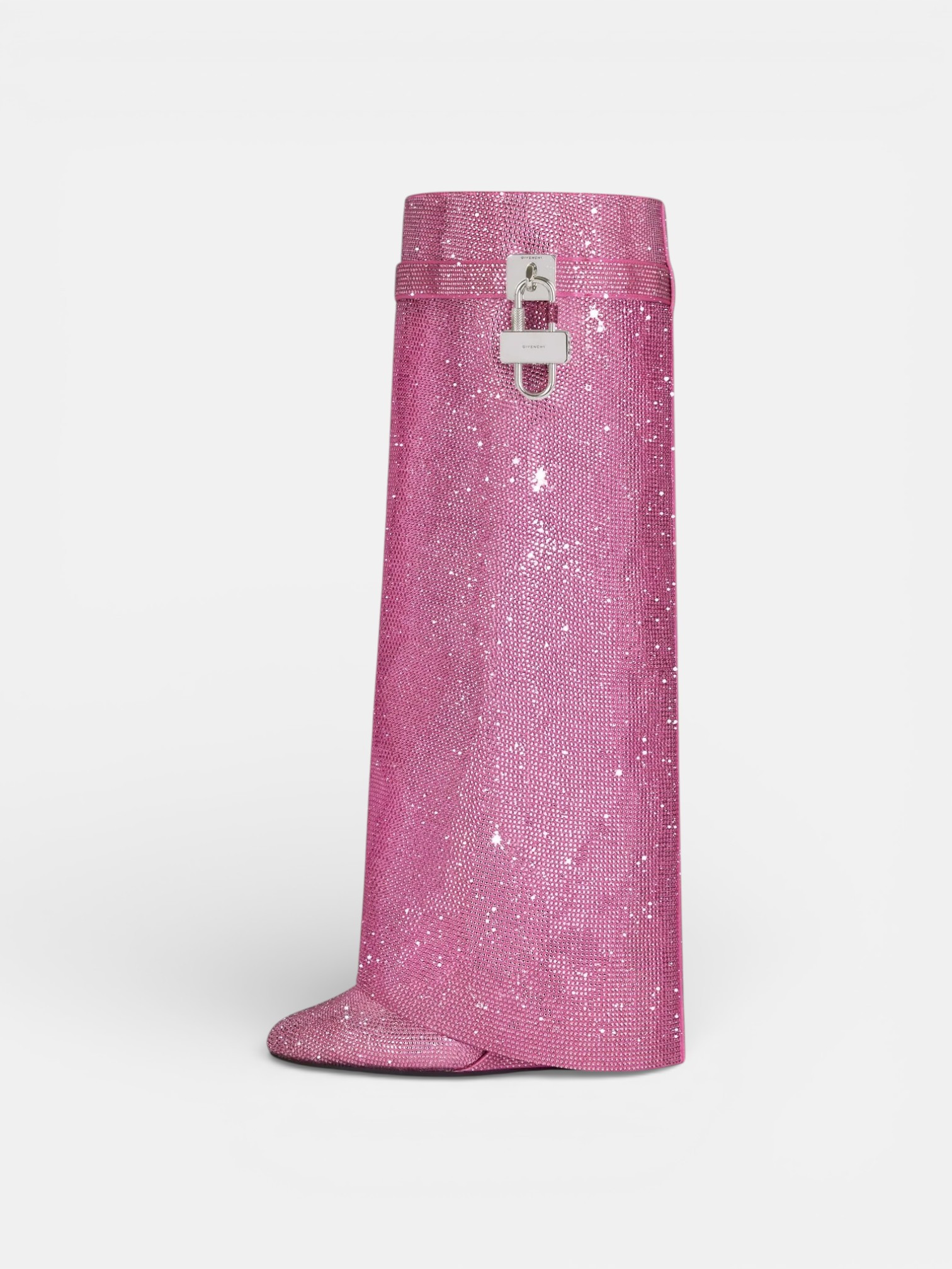 Givenchy Givenchy Shark Lock Boots with Strass Pink – side profile view in premium quality with AA+ craftsmanship