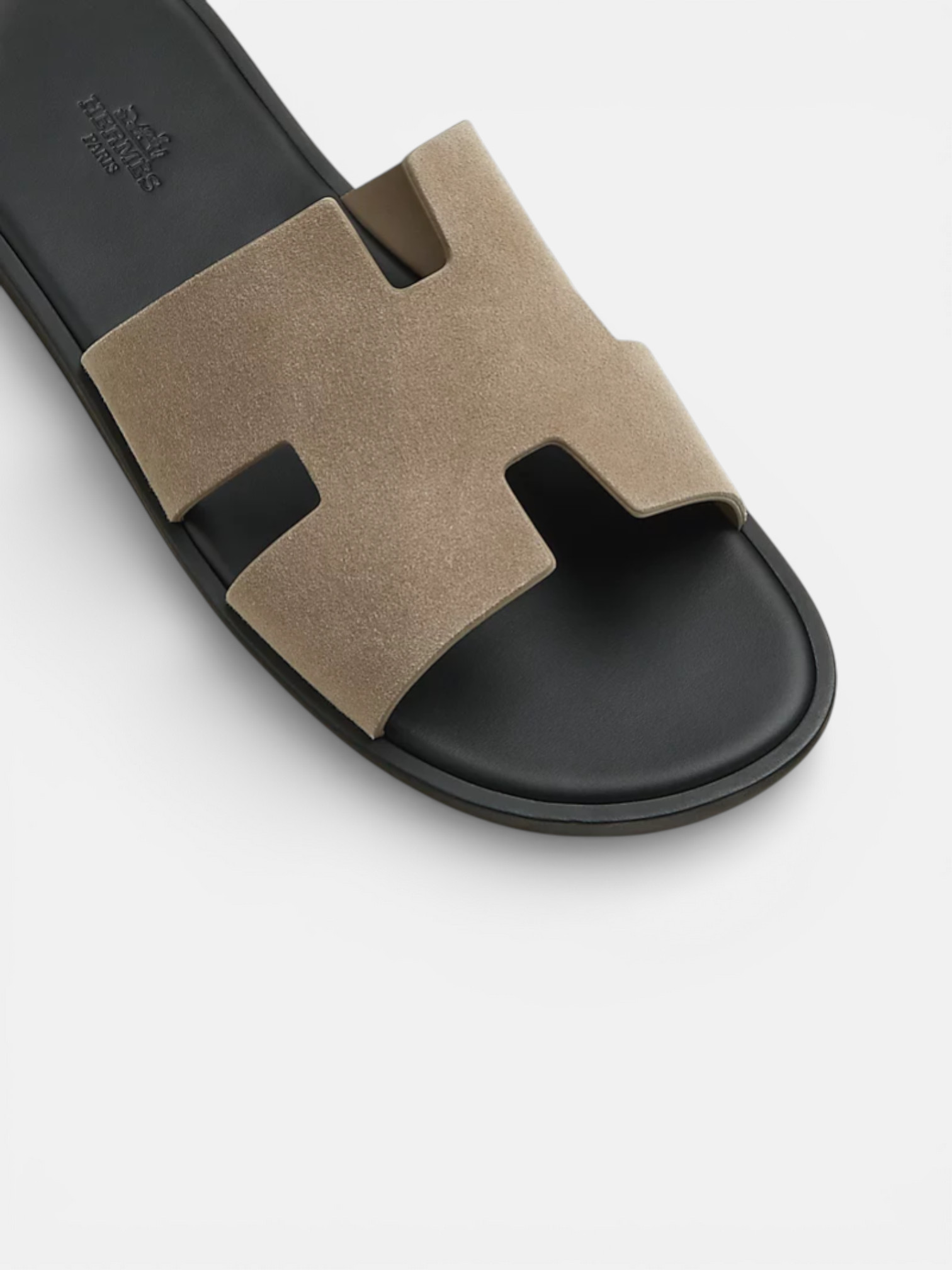 Hermes Hermes Izmir Sandal Beige Sable – back view in premium quality with AA+ craftsmanship