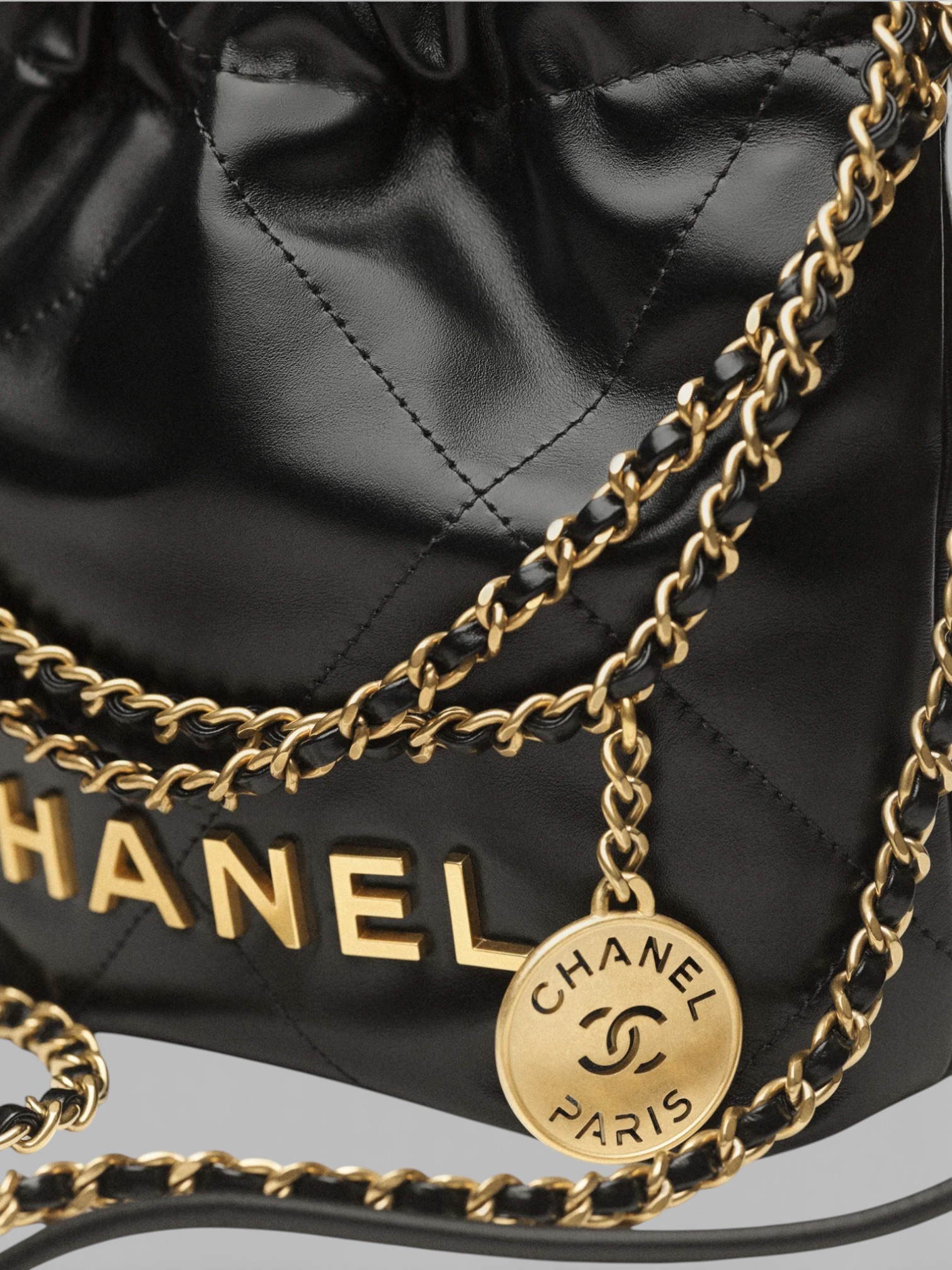 Chanel Chanel 22 Mini Handbag Black – side profile view in premium quality with AA+ craftsmanship