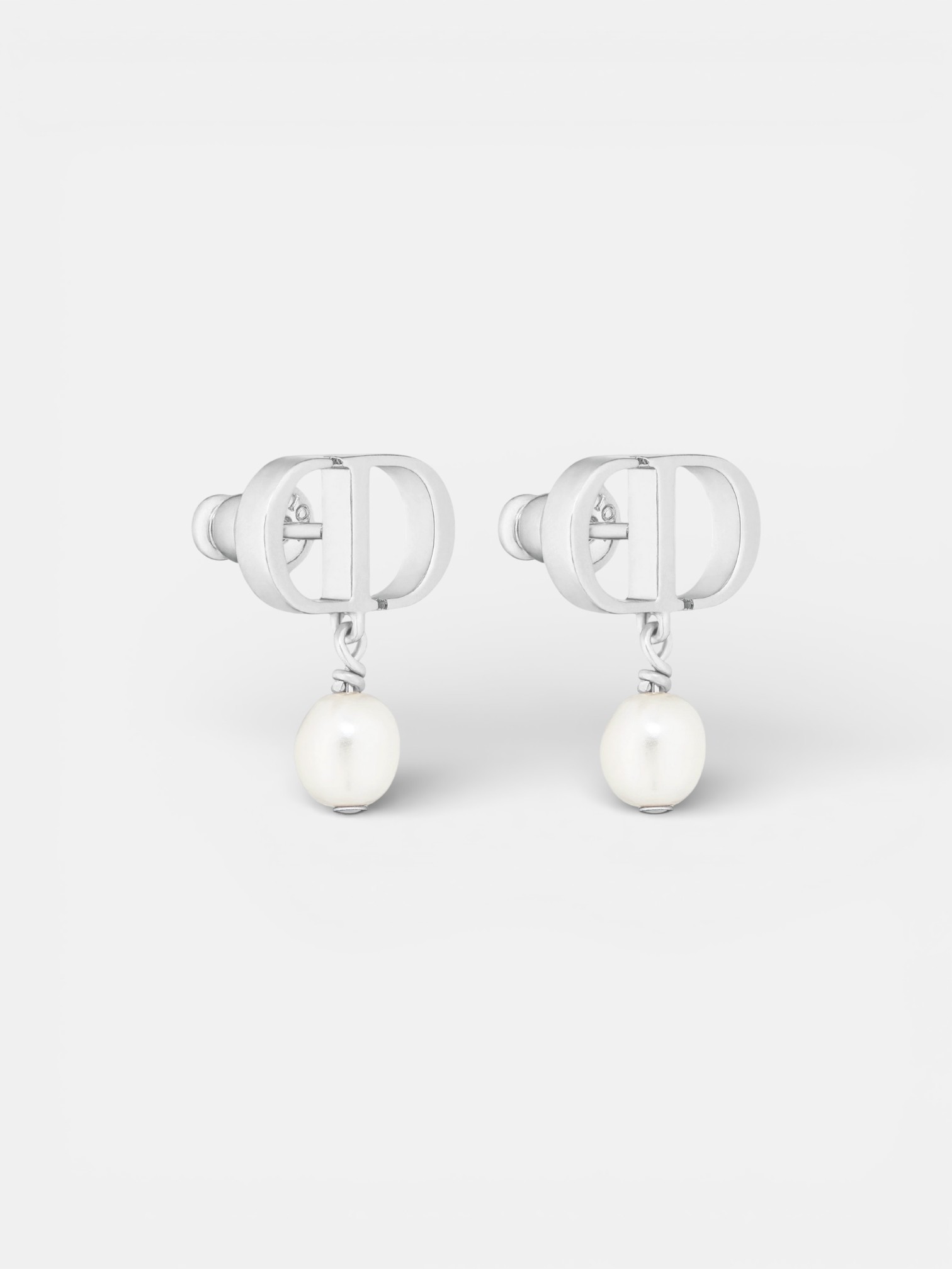 Dior Dior Petit CD Earrings Silver – side profile view in premium quality with AA+ craftsmanship