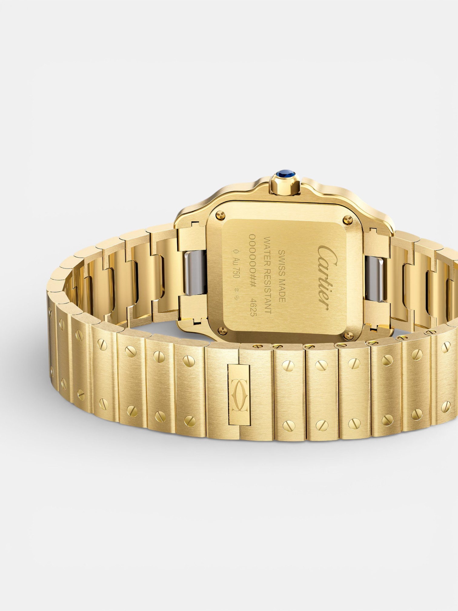 Cartier Cartier Santos Watch Gold Silver – side profile view in premium quality with AA+ craftsmanship