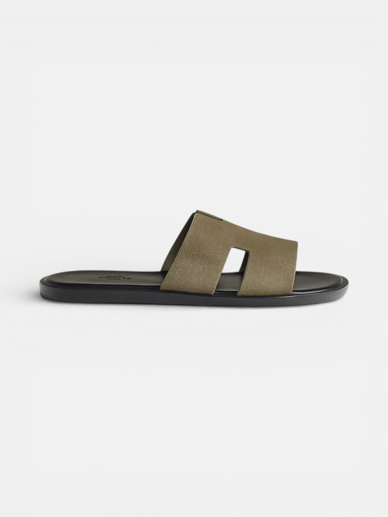 Hermes Hermes Izmir Sandal Vert Toundra – side profile view in premium quality with AA+ craftsmanship