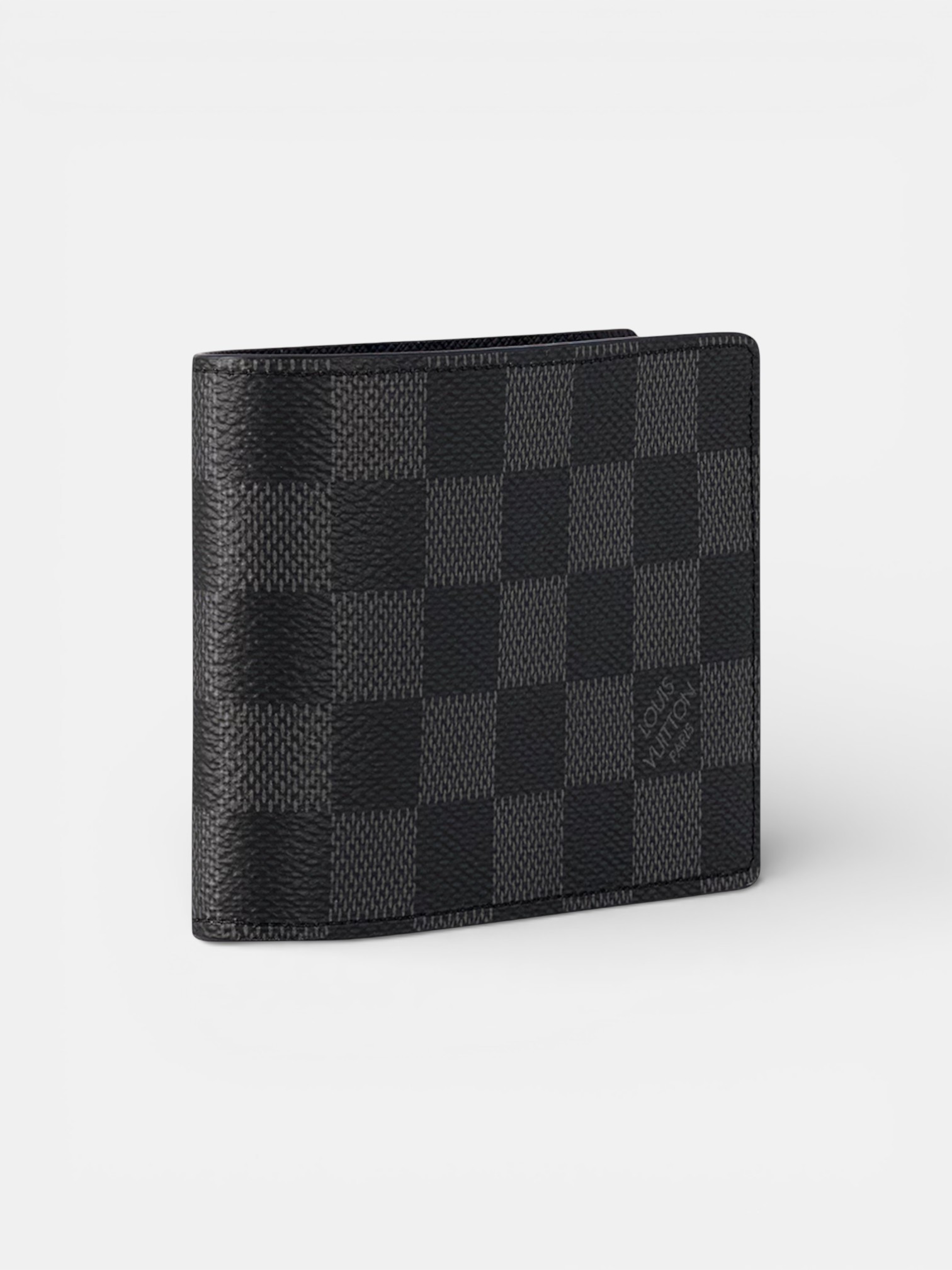 Louis Louis Vuitton Slender Wallet Damier Graphite – side profile view in premium quality with AA+ craftsmanship