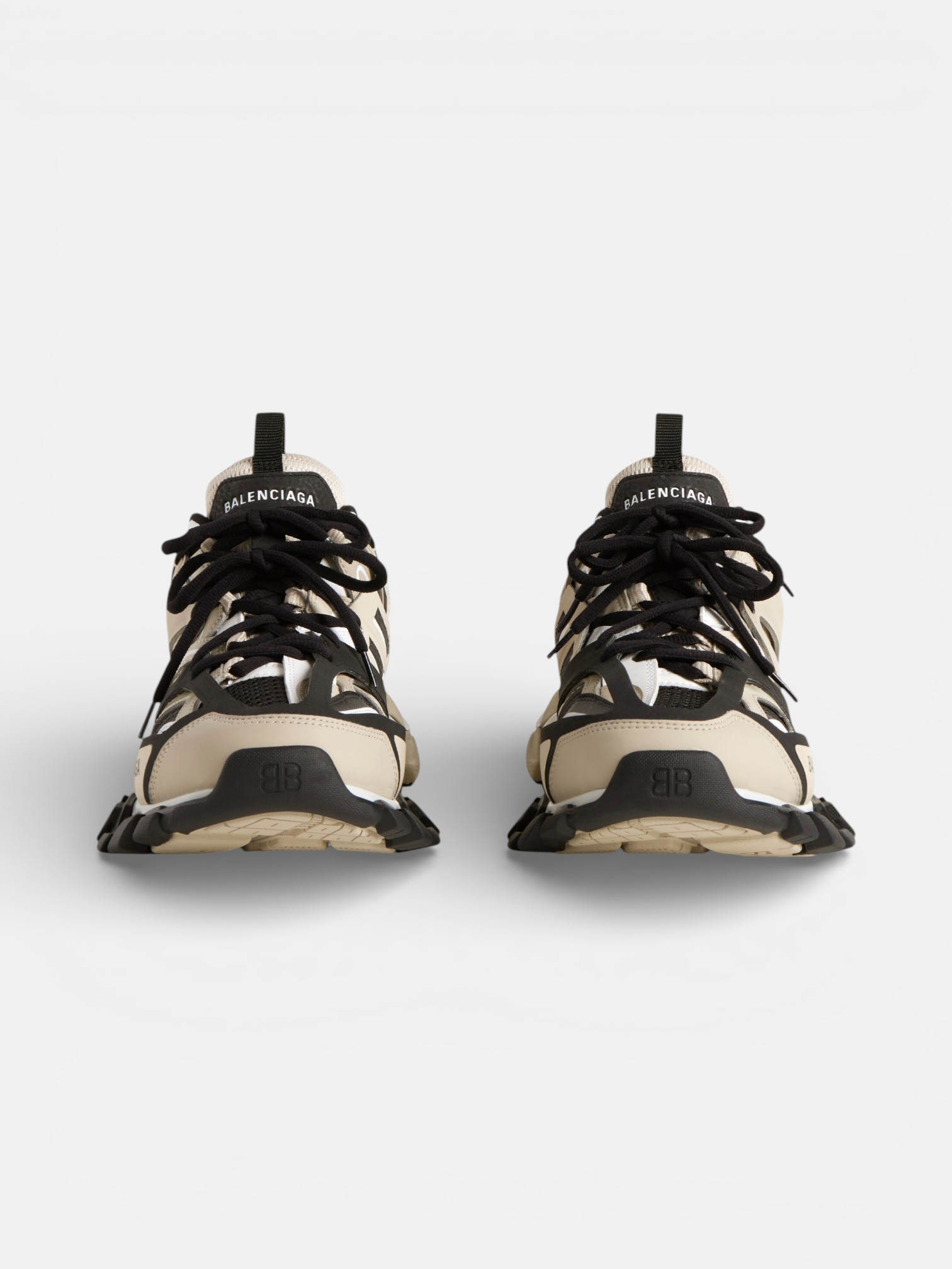 Balenciaga Balenciaga Track Sneaker  Beige Black – close-up detail view in premium quality with AA+ craftsmanship