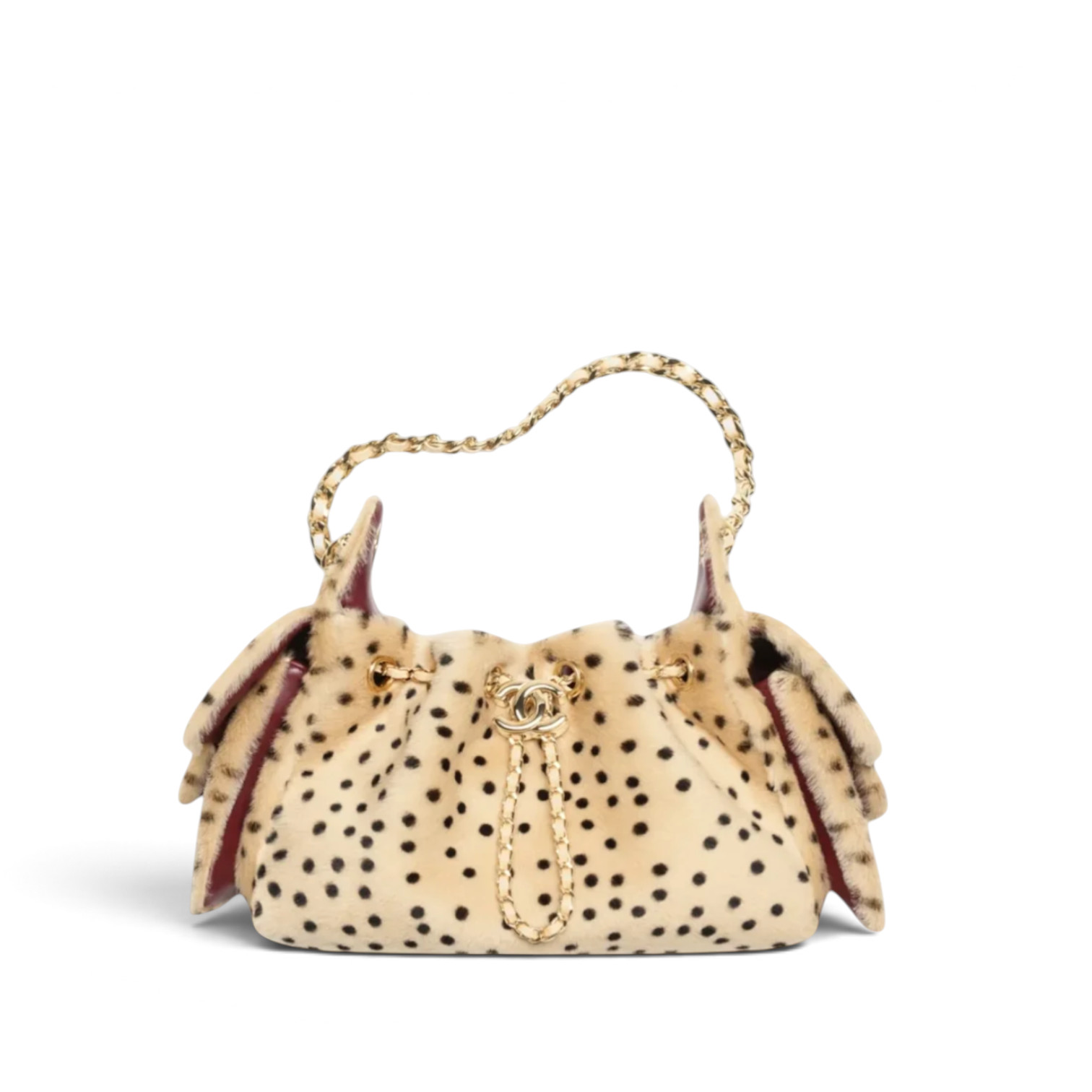 Chanel Chanel 25 Mini in Light Beige & Black Lambskin – side profile view in premium quality with AA+ craftsmanship