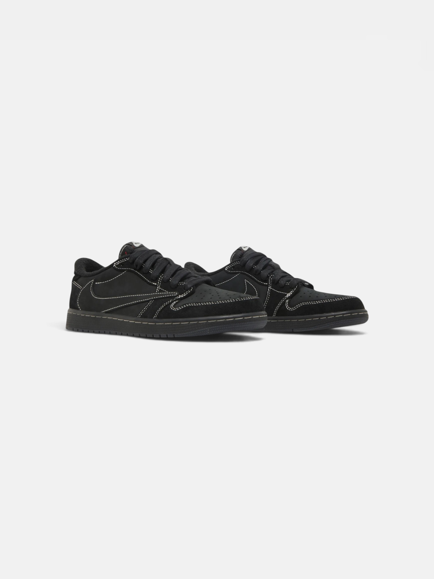 Jordan Jordan 1 Retro Low OG SP Travis Scott Black Phantom – detail view in premium quality with AA+ craftsmanship
