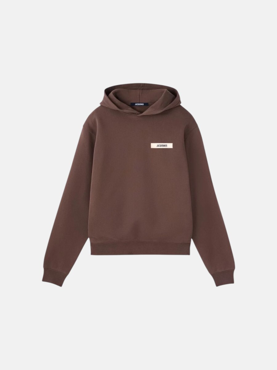 Jacquemus Badge Hoodie Brown