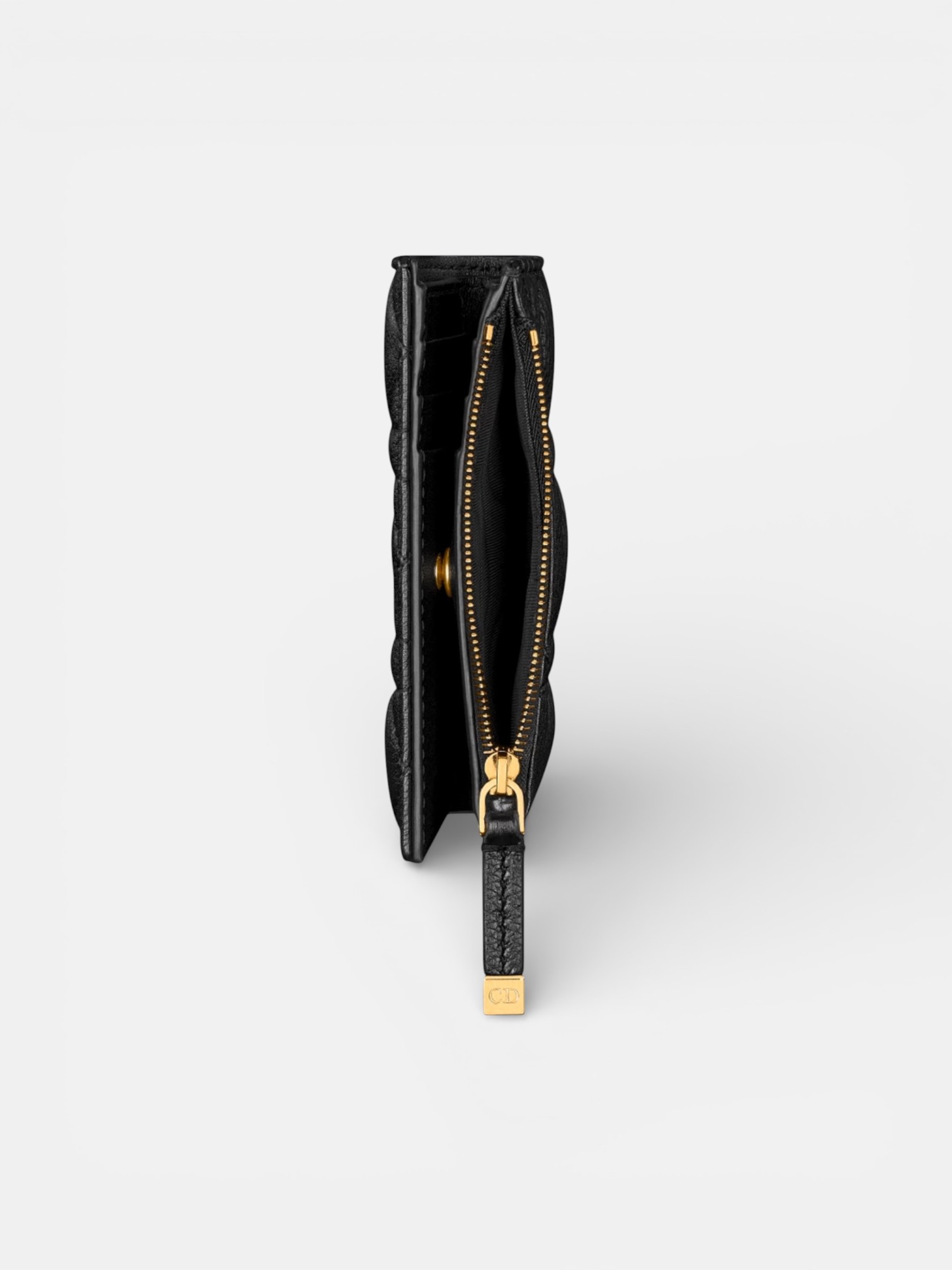 Dior Dior Caro Dahlia Wallet Black – close-up detail view in premium quality with AA+ craftsmanship