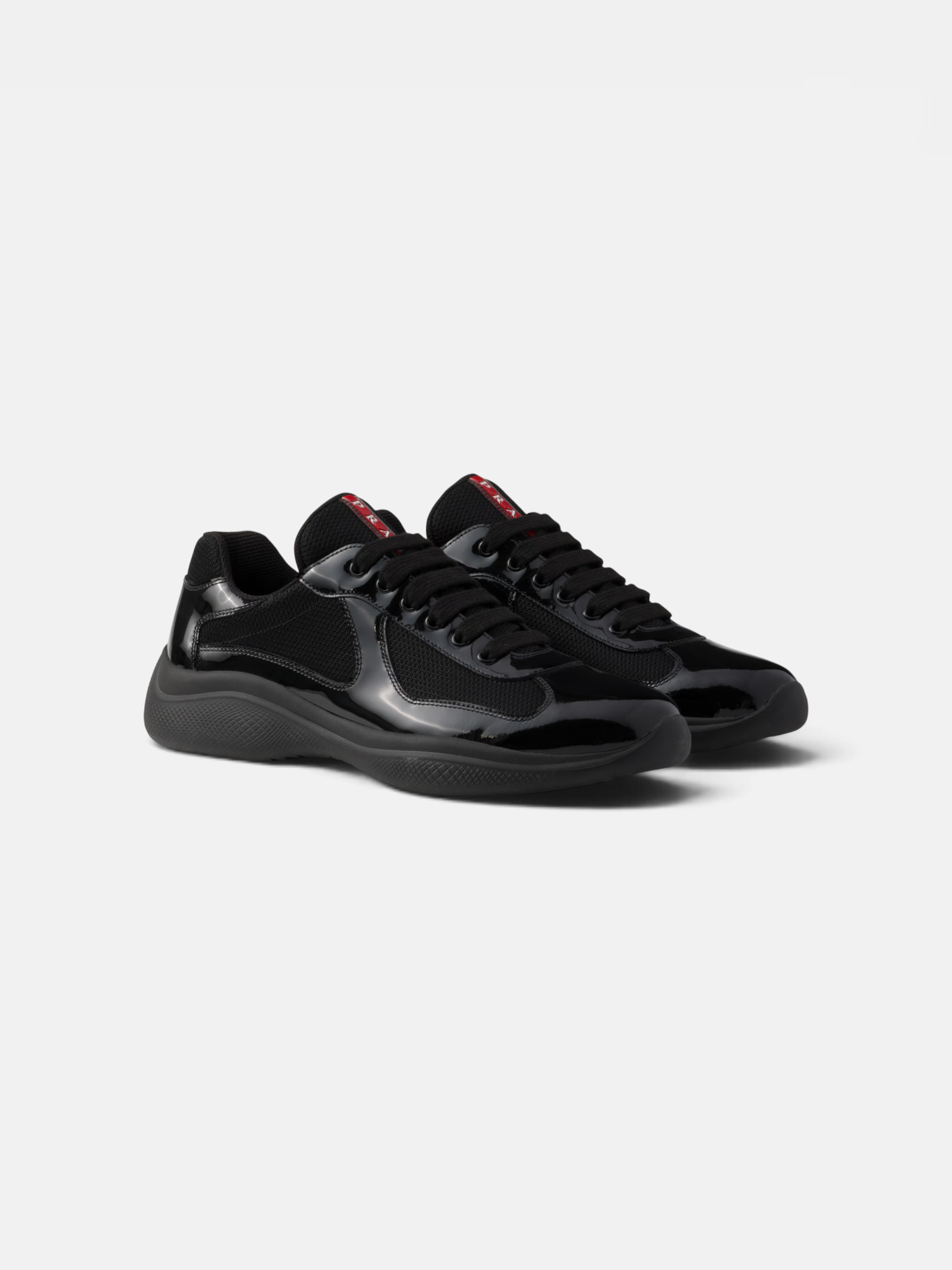 Prada Prada Cups Sneaker Full Black – side profile view in premium quality with AA+ craftsmanship
