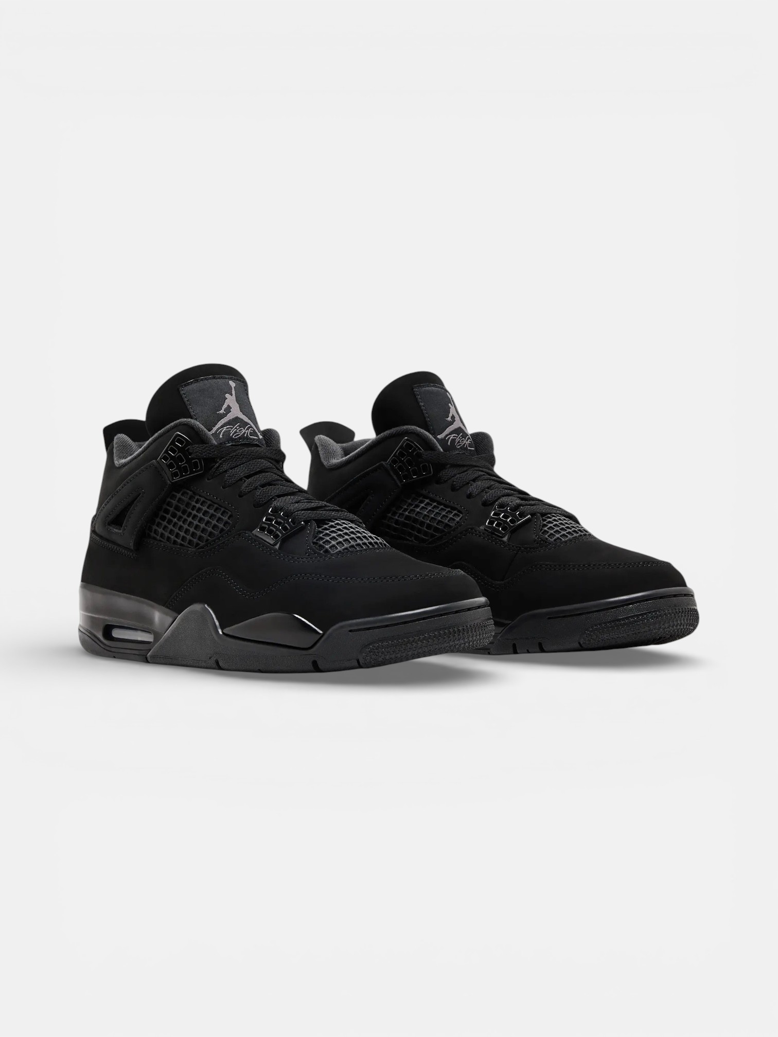 Jordan Jordan 4 Retro Black Cat – detail view in premium quality with AA+ craftsmanship
