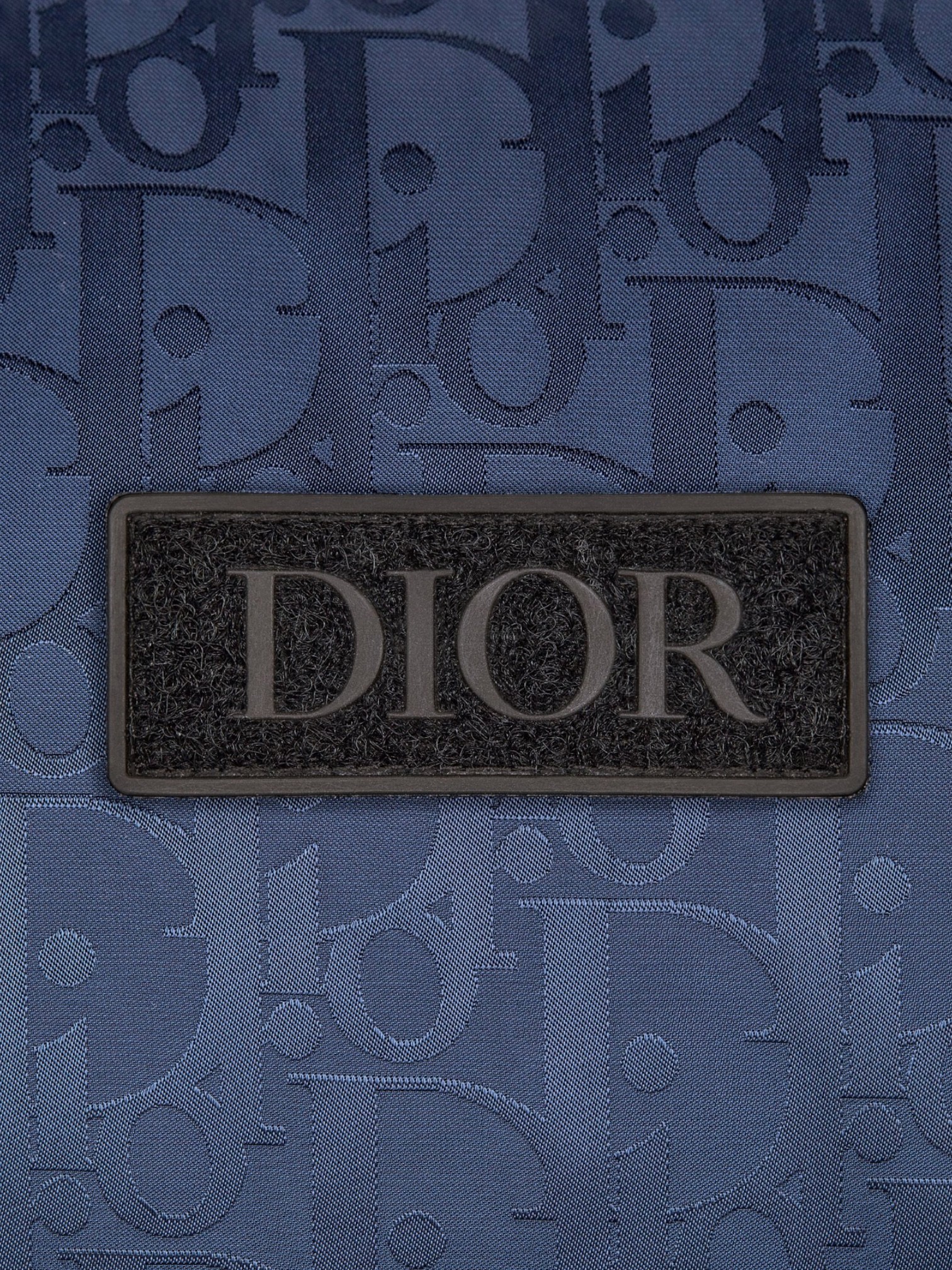 Dior Dior Oblique Down Jacket Navy Blue – close-up detail view in premium quality with AA+ craftsmanship