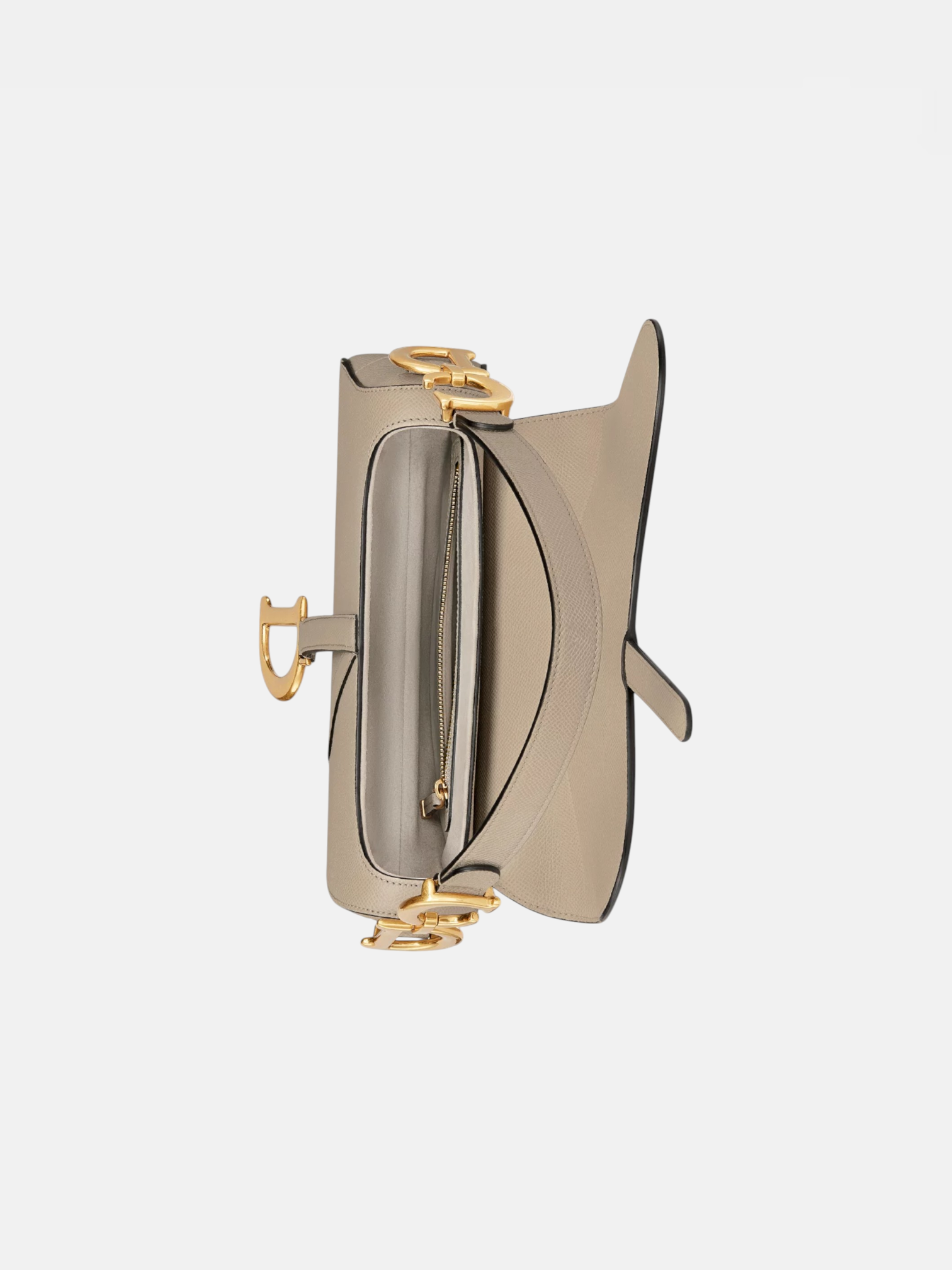 Dior Dior Saddle Bag Grained Beige – close-up detail view in premium quality with AA+ craftsmanship