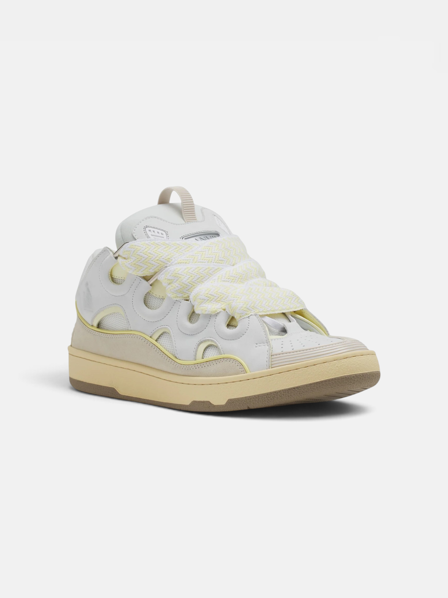 Lanvin Lanvin Curb Sneaker White Beige – side profile view in premium quality with AA+ craftsmanship