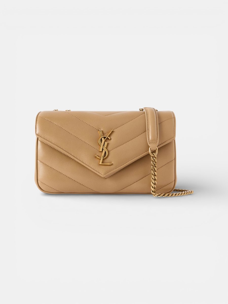 YSL LouLou Small Natural Tan