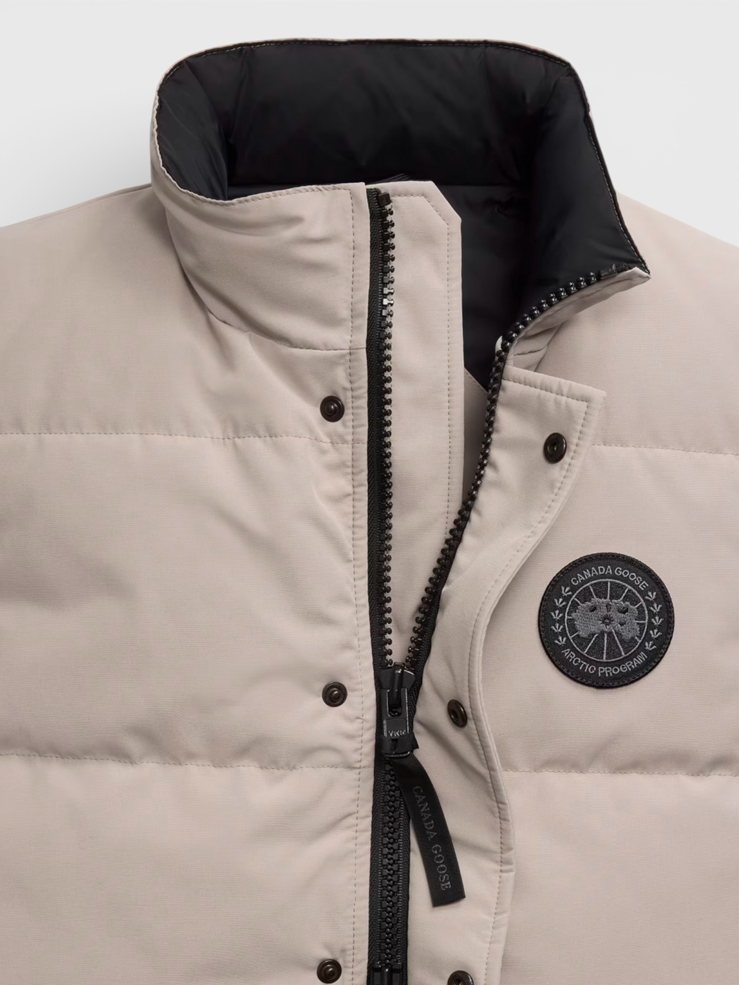 Canada Canada Goose Vest Beige – side profile view in premium quality with AA+ craftsmanship