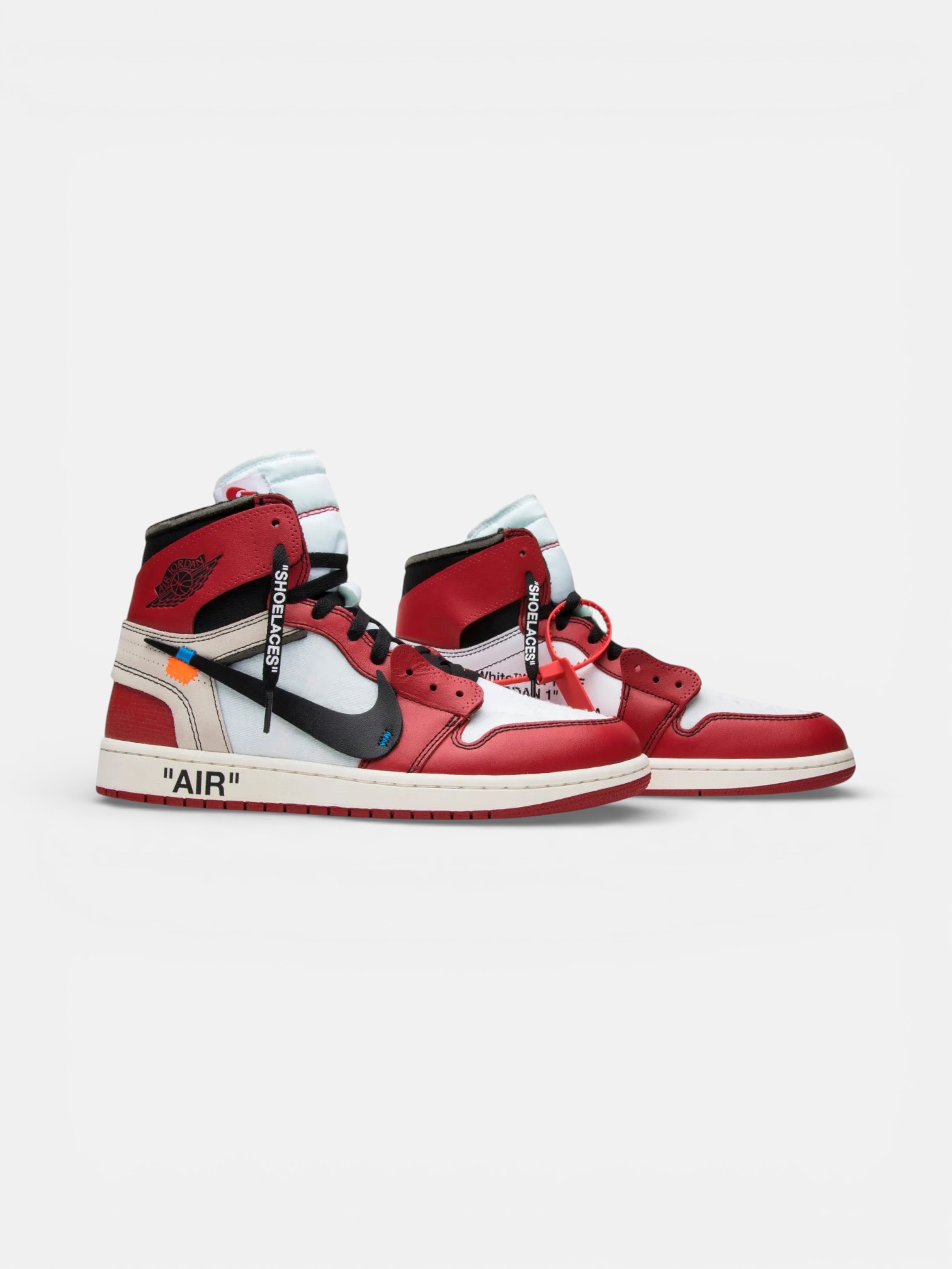 Jordan Jordan 1 Retro High OG Chicago x Off-White – detail view in premium quality with AA+ craftsmanship