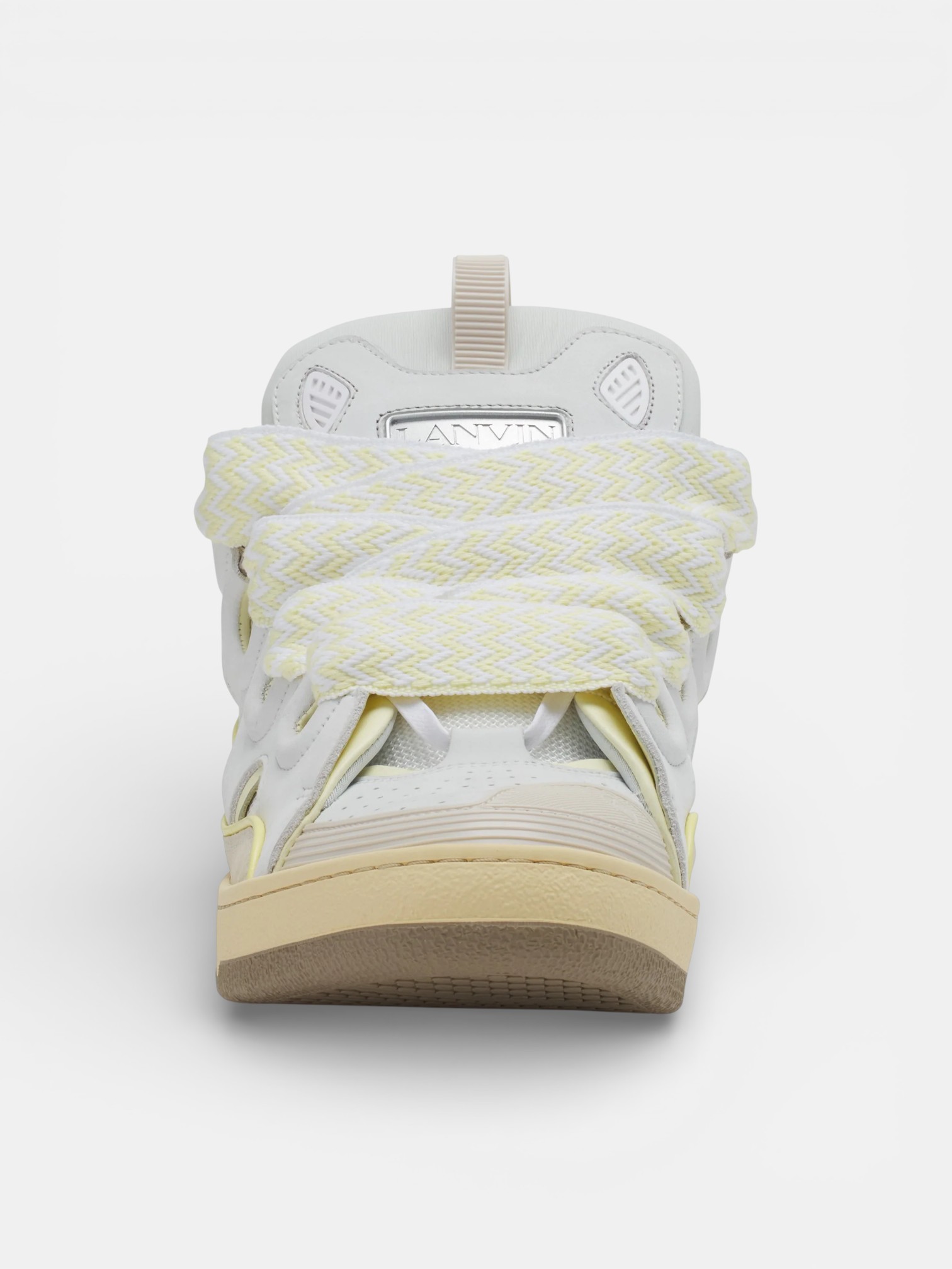 Lanvin Lanvin Curb Sneaker White Beige – detail view in premium quality with AA+ craftsmanship