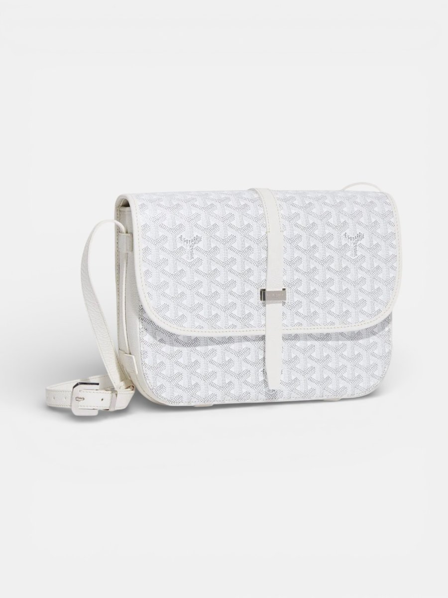 Goyard Belvedere MM Bag White