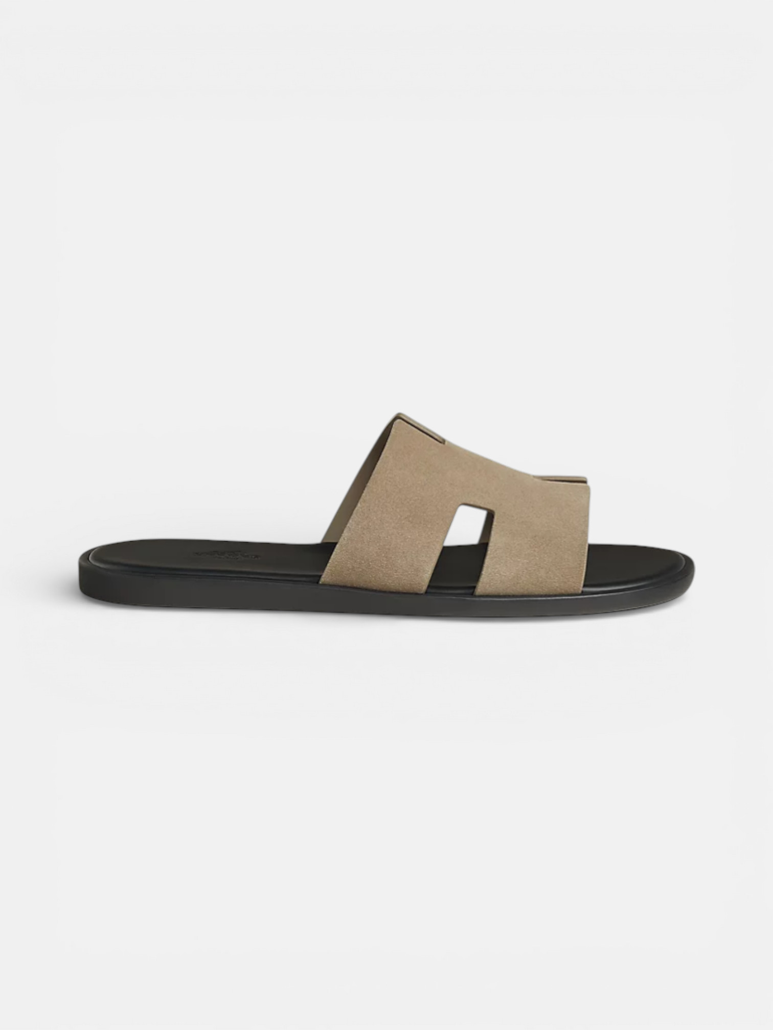 Hermes Hermes Izmir Sandal Beige Sable – side profile view in premium quality with AA+ craftsmanship