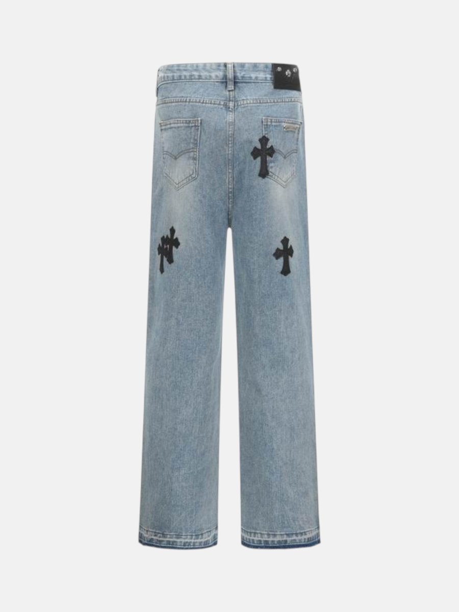 Chrome Hearts Minimal Cross Jeans Light Blue - Preview