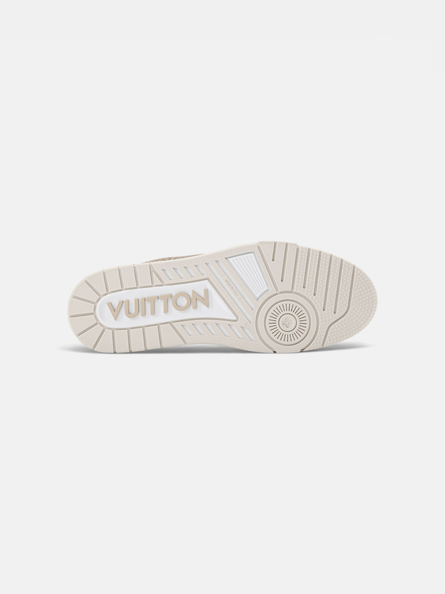 Louis Louis Vuitton Trainer White Beige – close-up detail view in premium quality with AA+ craftsmanship