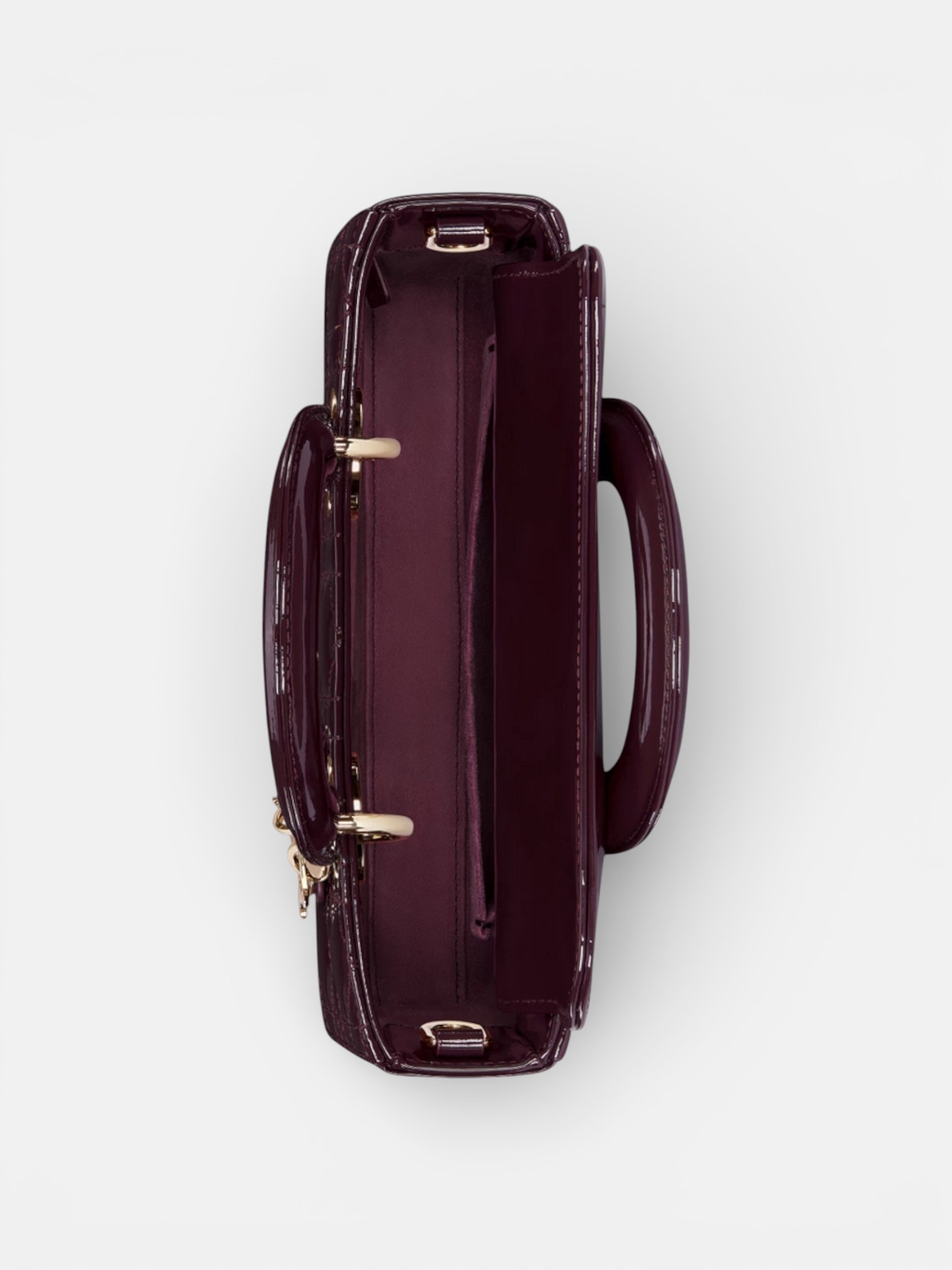 Dior Dior Small Lady D-Joy Bag  Burgundy – back view in premium quality with AA+ craftsmanship