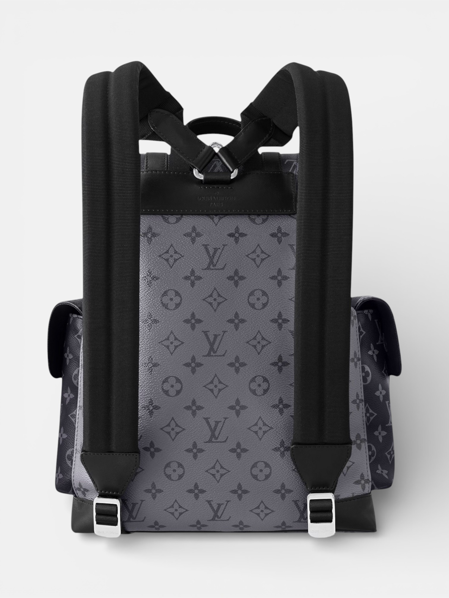 Louis Louis Vuitton Christopher PM Backpack Monogram Eclipse – detail view in premium quality with AA+ craftsmanship