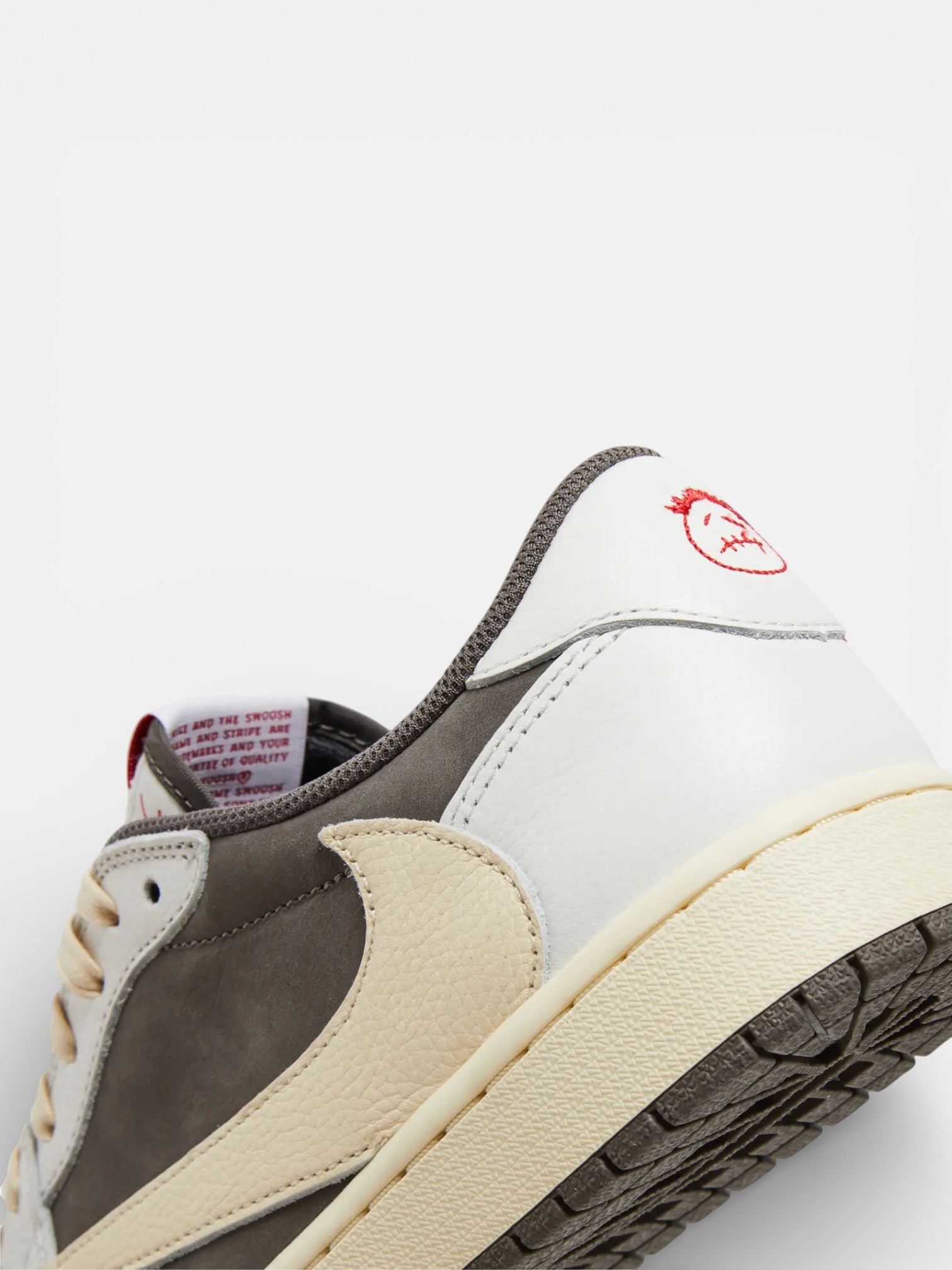 Jordan Jordan 1 Retro Low OG SP Travis Scott Reverse Mocha – detail view in premium quality with AA+ craftsmanship