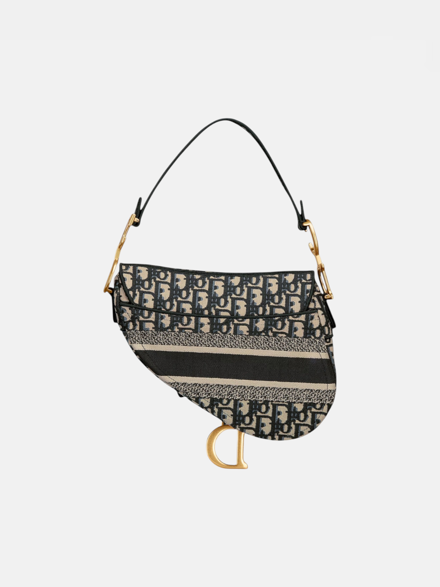 Dior Dior Saddle Bag Oblique Embroidery – side profile view in premium quality with AA+ craftsmanship