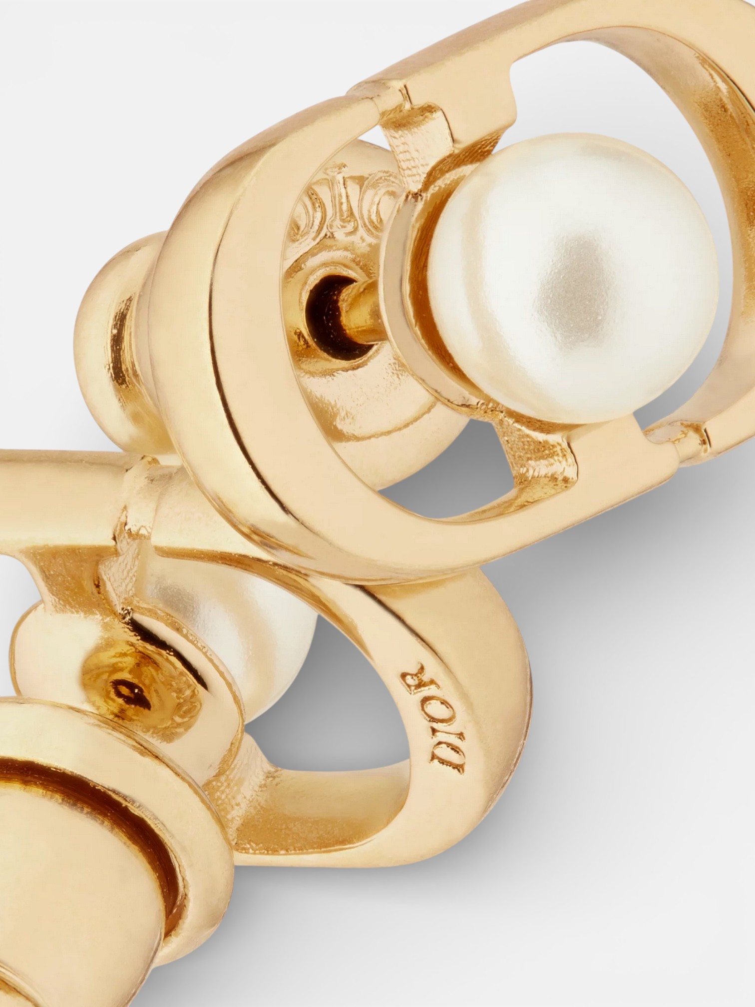 Dior Dior Petit CD Jolie Mini Stud Earrings Gold – back view in premium quality with AA+ craftsmanship