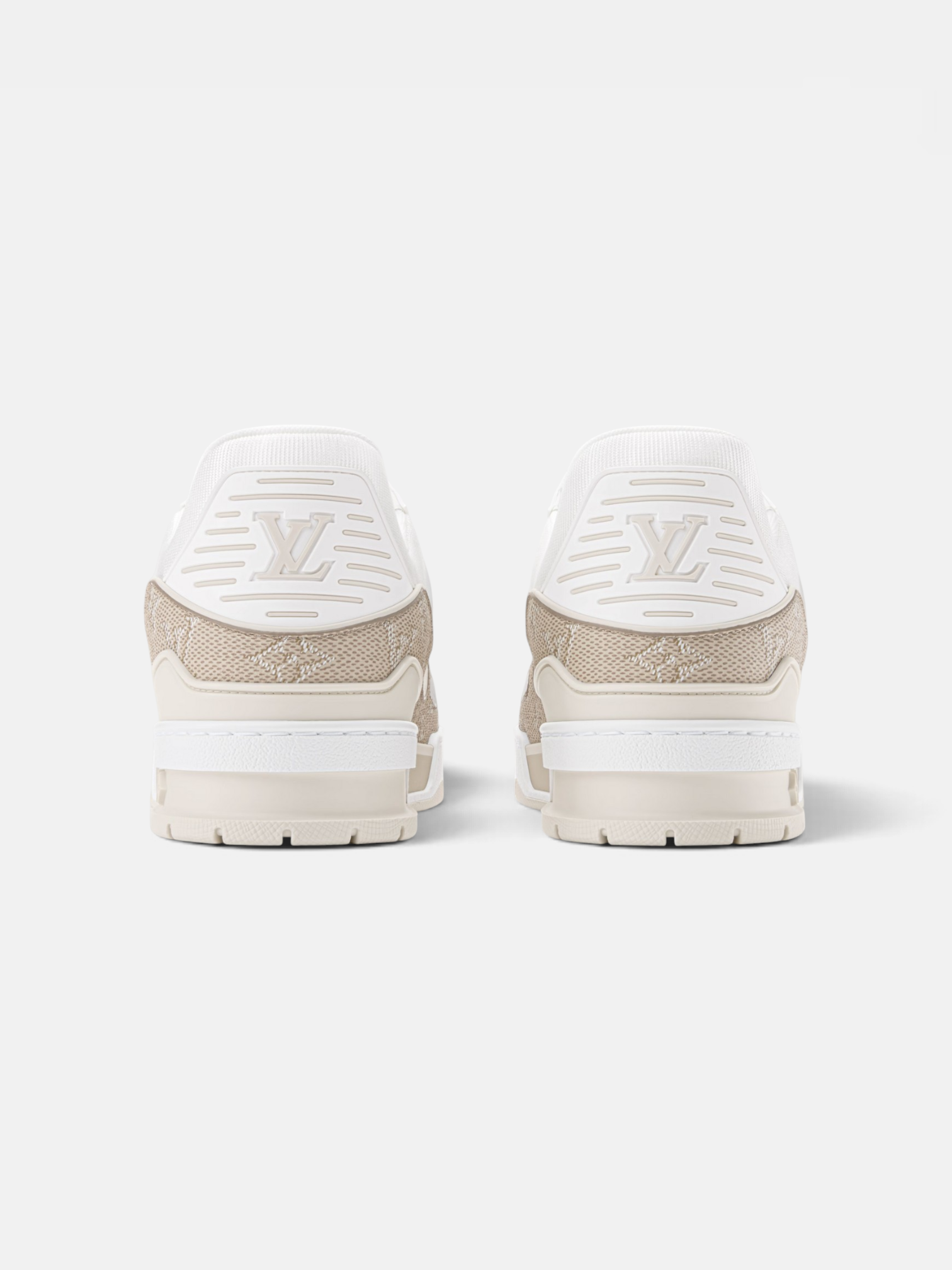 Louis Louis Vuitton Trainer White Beige – side profile view in premium quality with AA+ craftsmanship