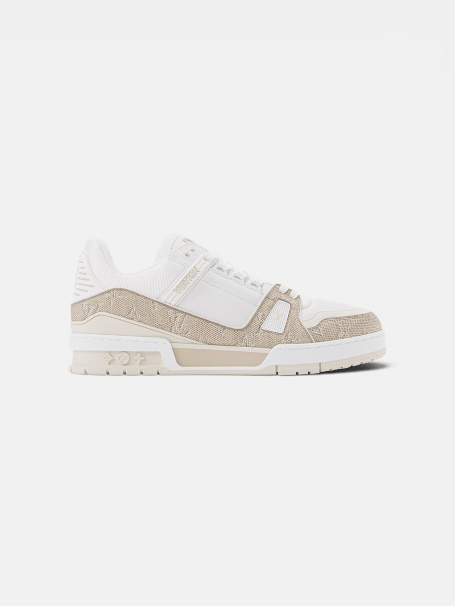 Louis Vuitton Trainer White Beige