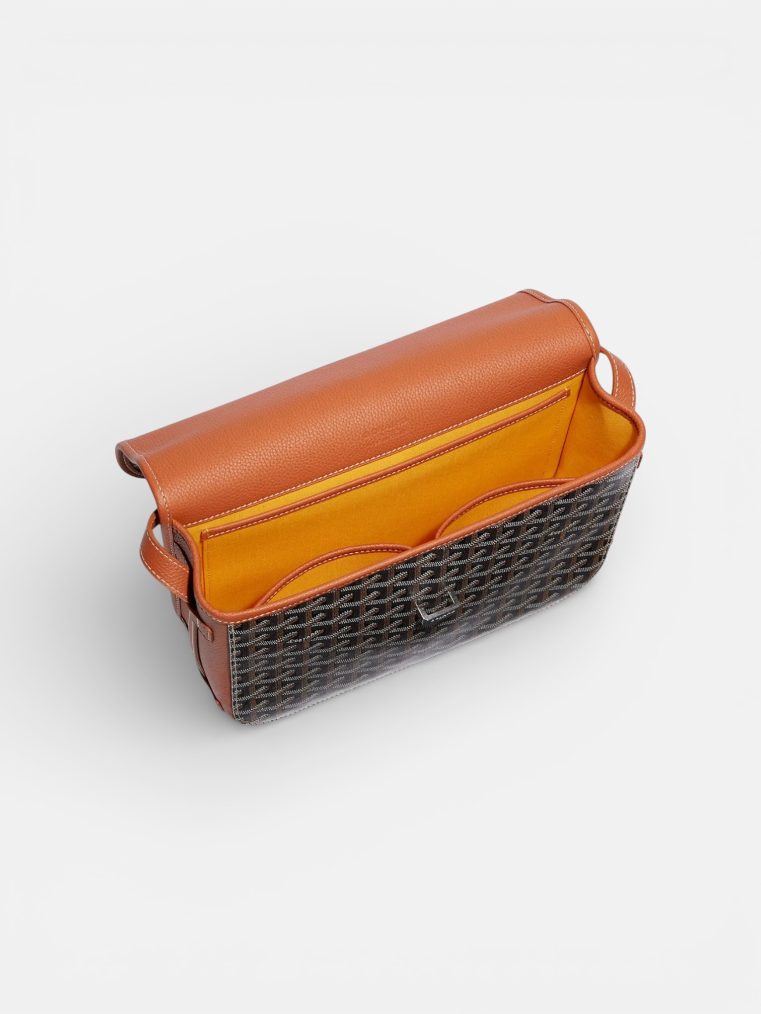 Goyard Goyard Belvedere MM Bag Black Tan – back view in premium quality with AA+ craftsmanship